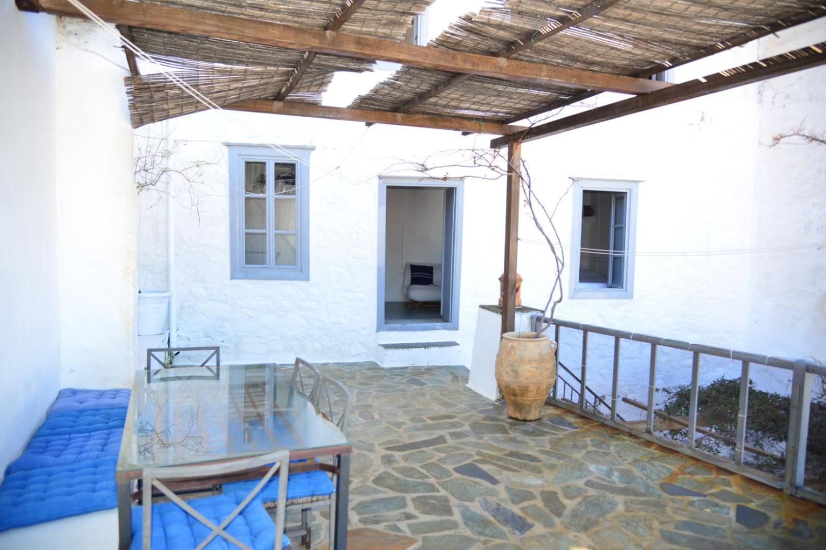 Hydra town, Relaxing patio Panoramic sea view