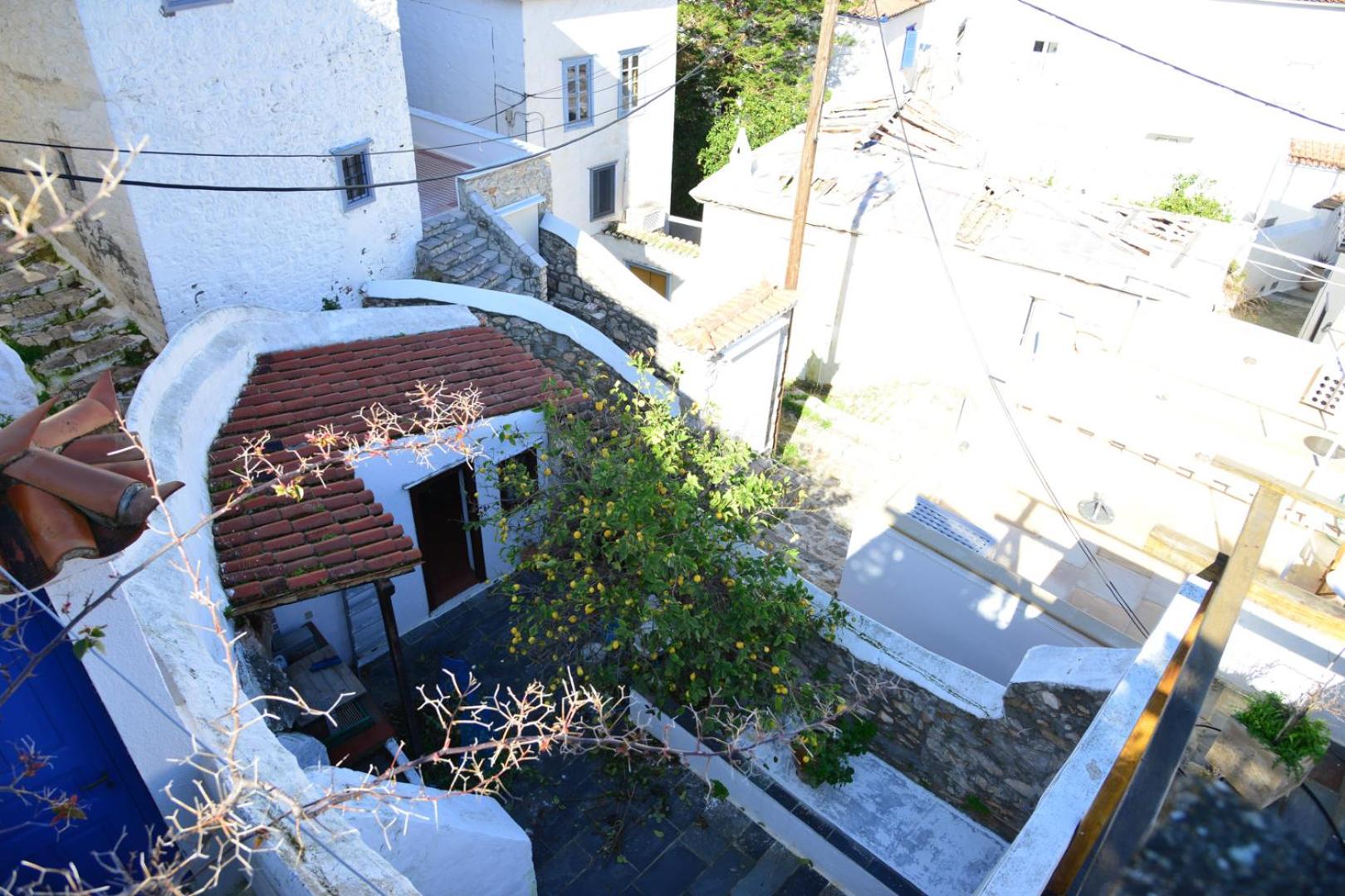 Hydra town, Relaxing patio Panoramic sea view
