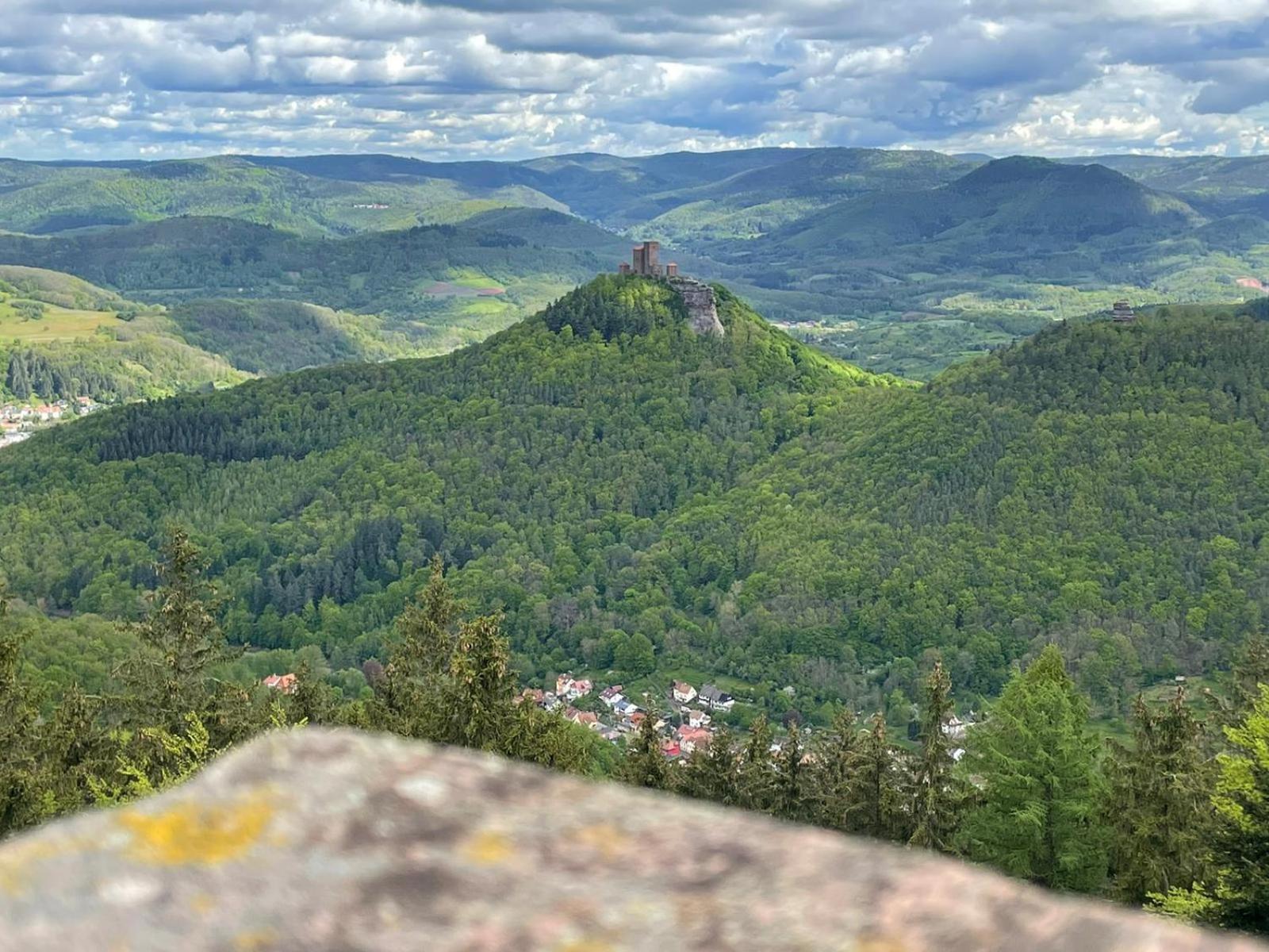 Pfälzer Herzel mit 2 Schlafzimmern und Blick über die Rheinebene kostenfreiem Parkplatz und Wlan fußläufig zum Wald und den Weinbergen Weinkühlschrank Bröt