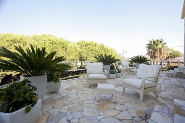 outdoor BBQ area