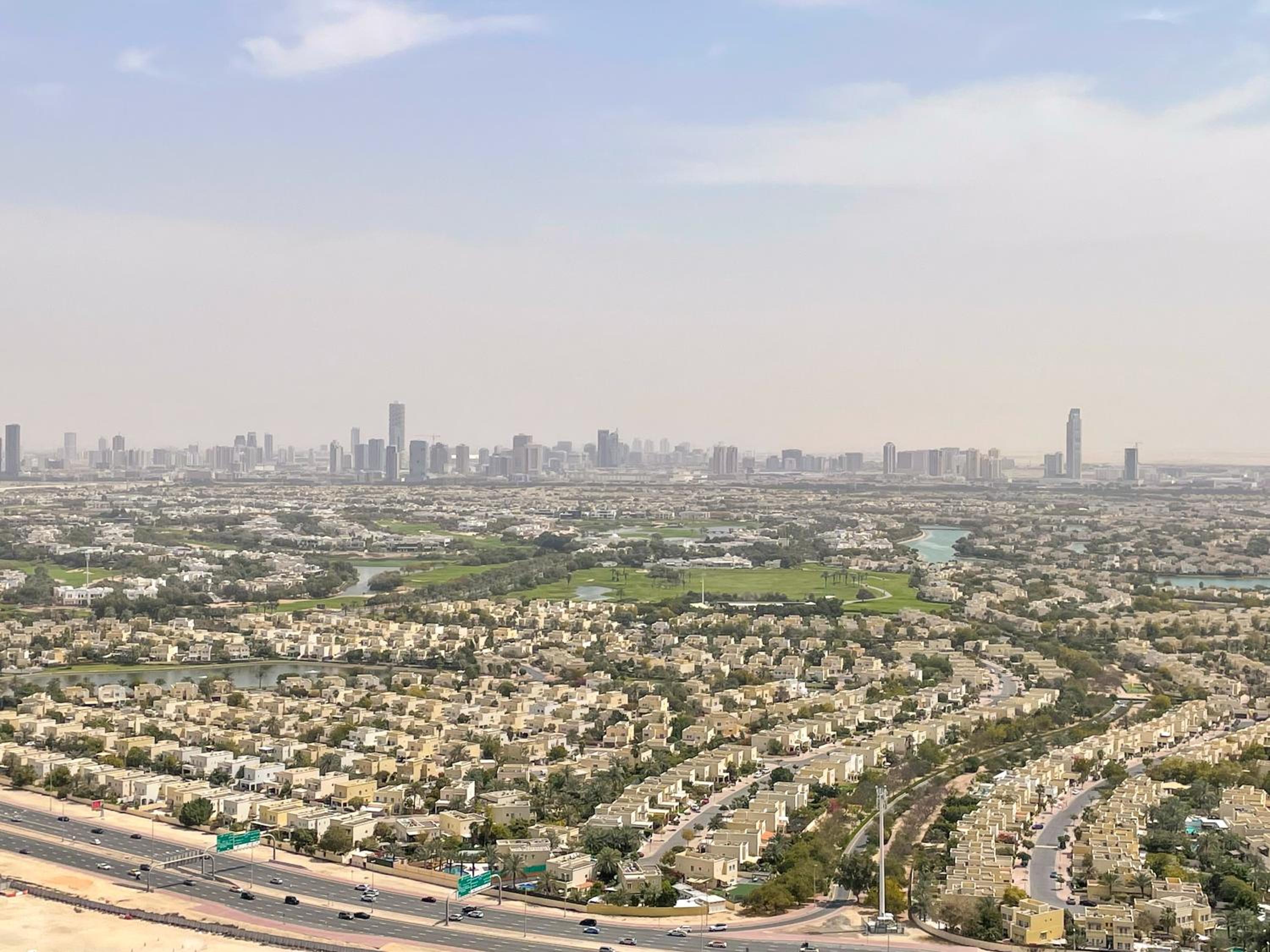 180° Sheik Zayed Road balcony views 2BR in JLT