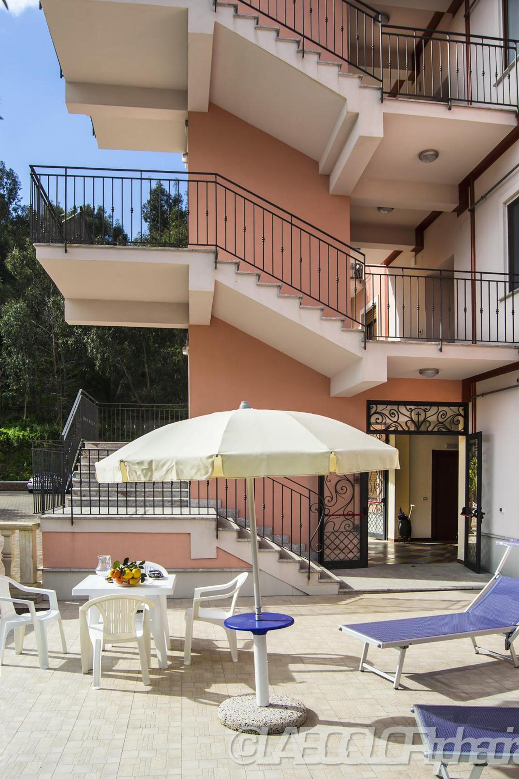 outdoor BBQ area