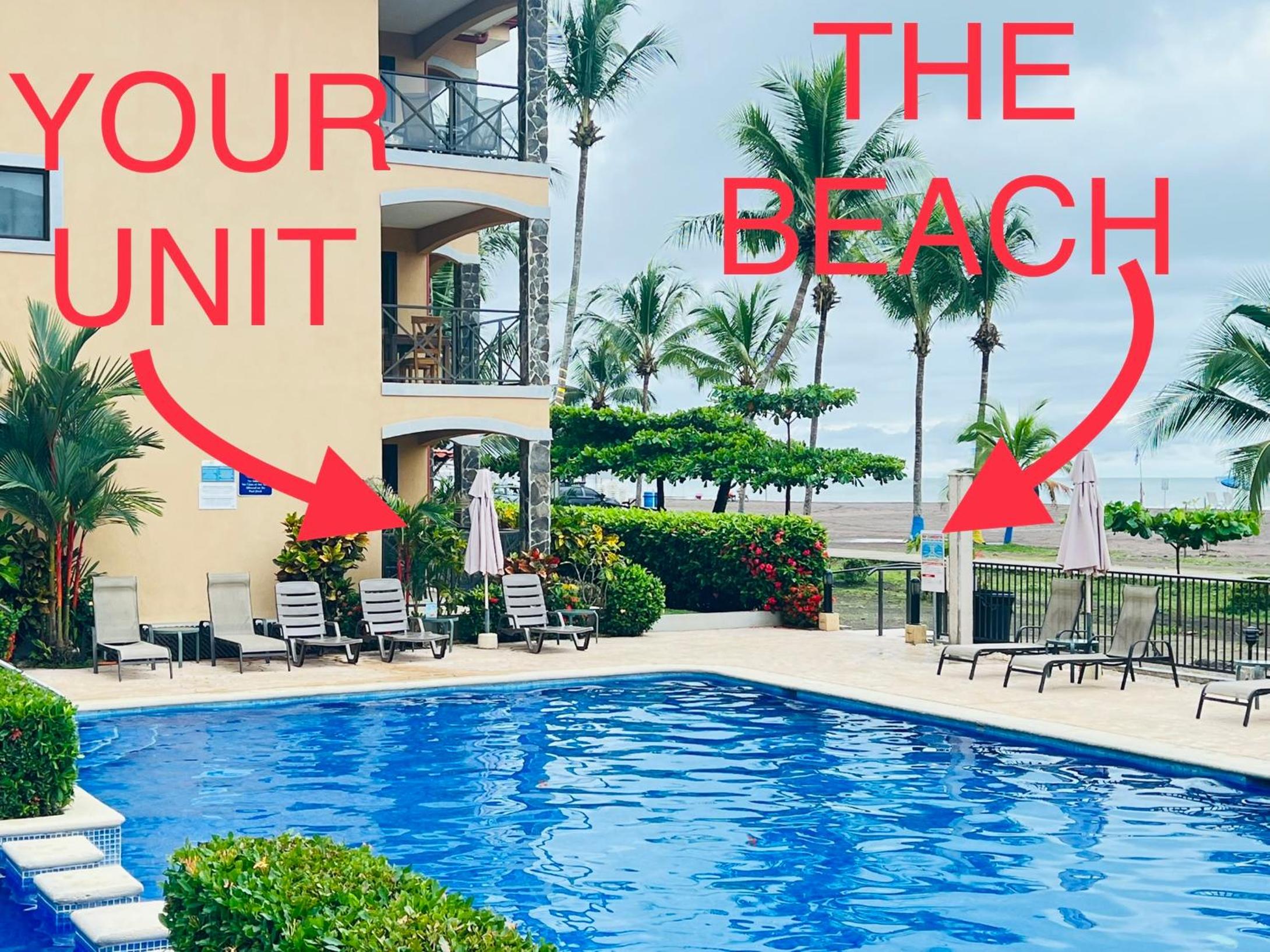 BEACHFRONT Condo Bahia Encantada L1 Jaco Beach view 4