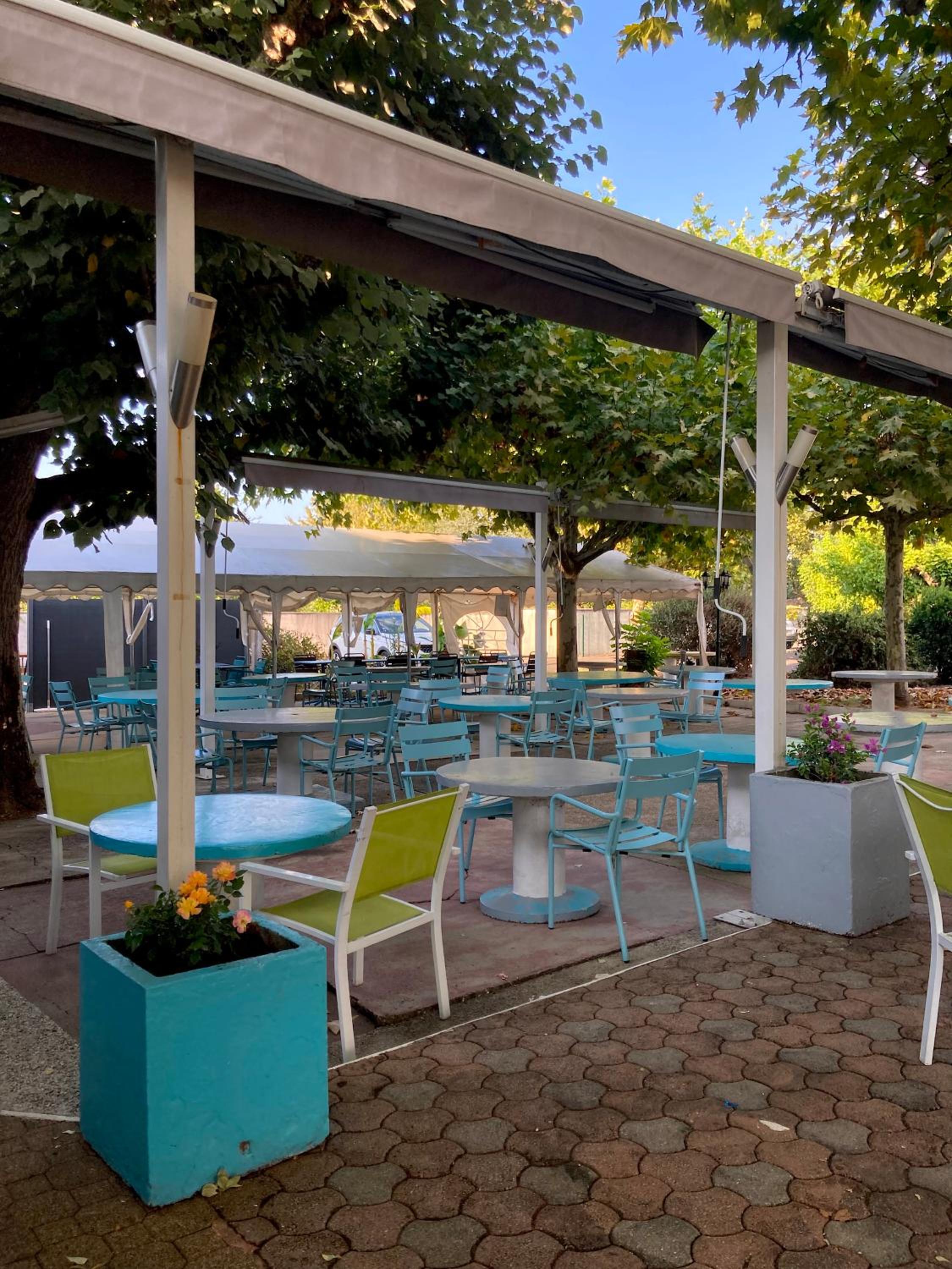 outdoor BBQ area