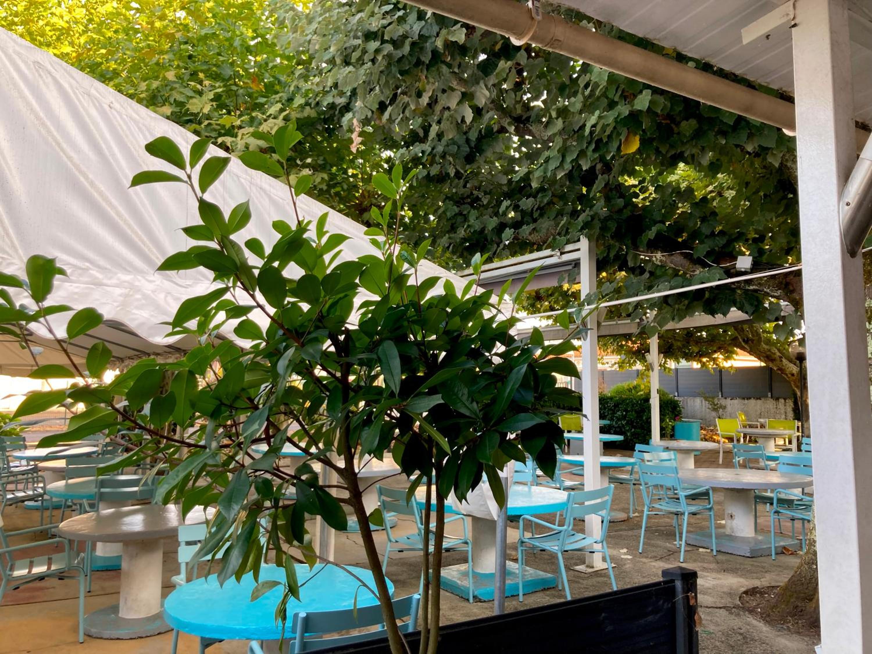 outdoor BBQ area