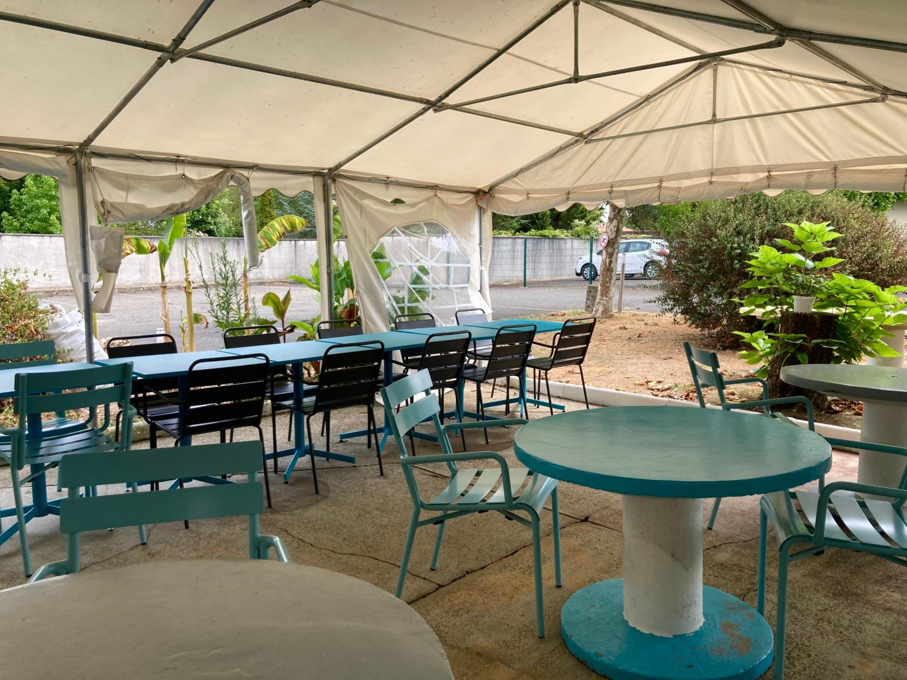 outdoor BBQ area