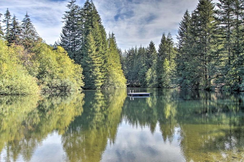 NEW Modern Cabin! 5mi to Mt Rainier National Park! Hot Tub & Wifi