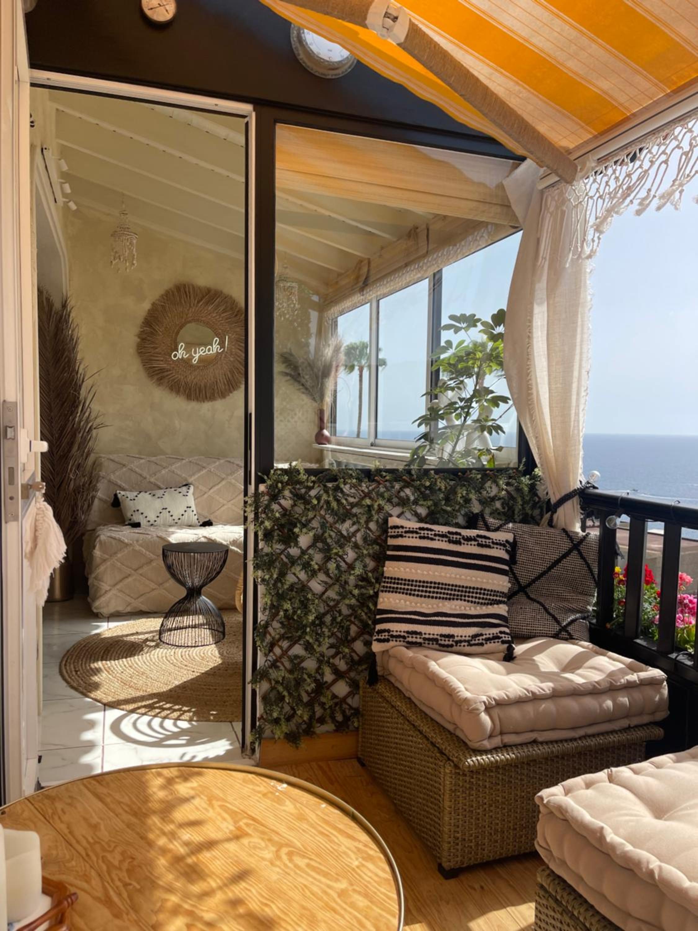 Boho style bungalow with ocean view
