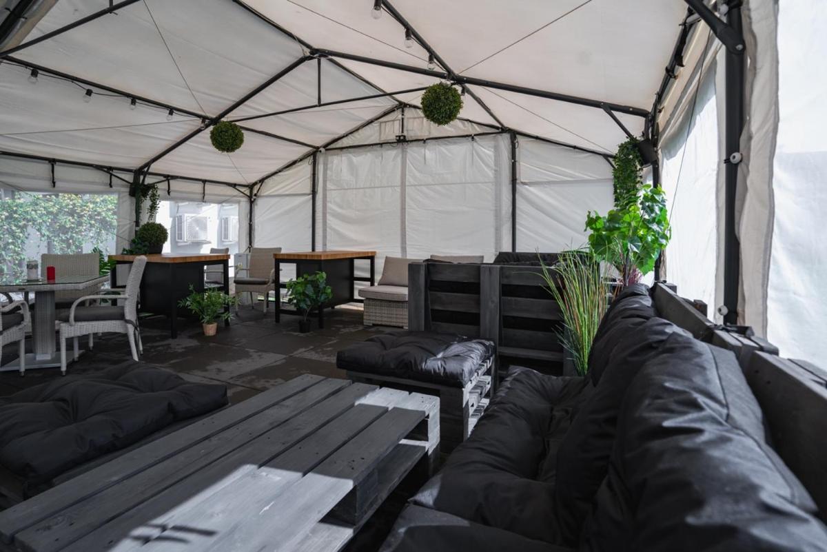 outdoor BBQ area