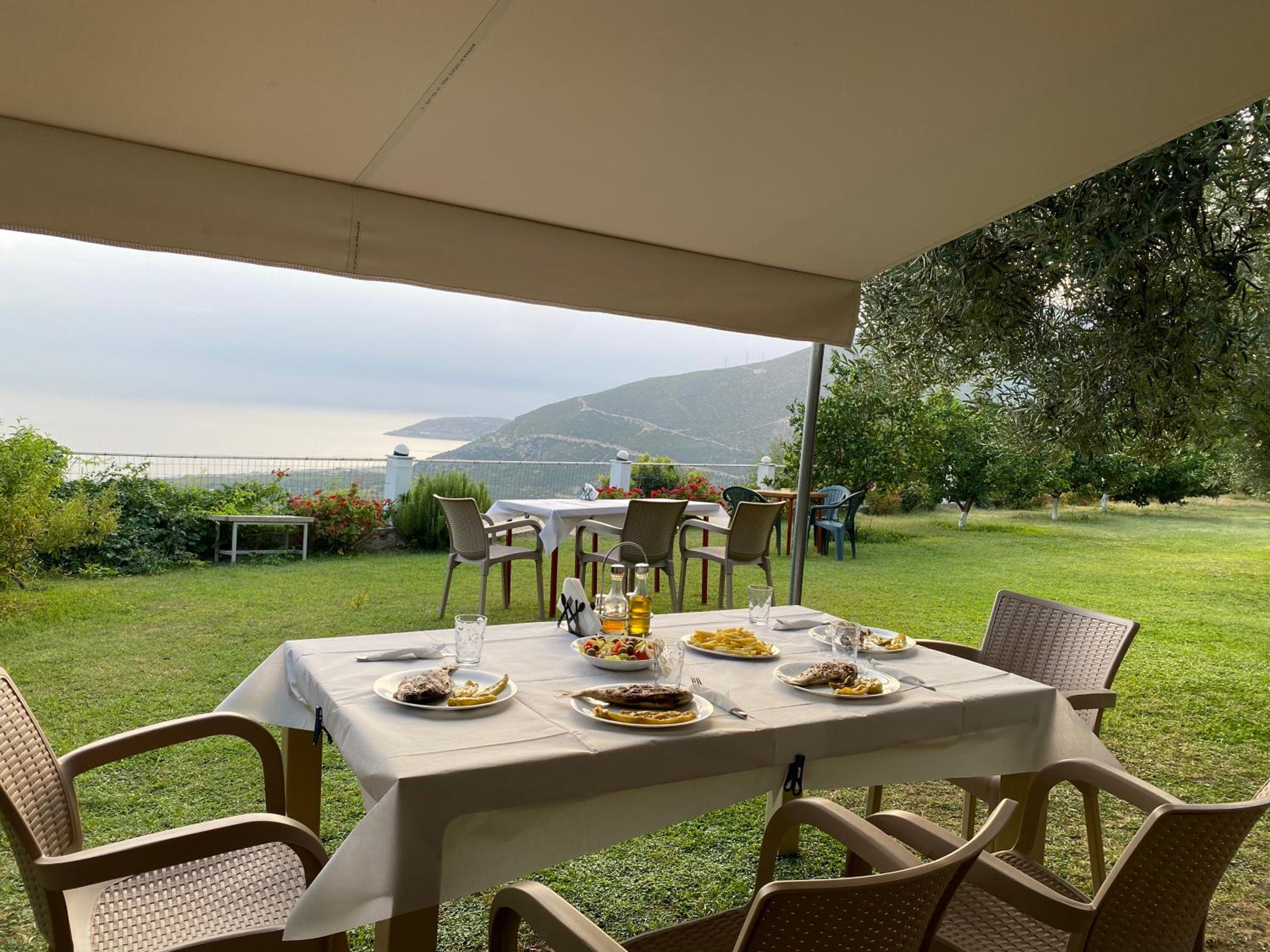 outdoor BBQ area