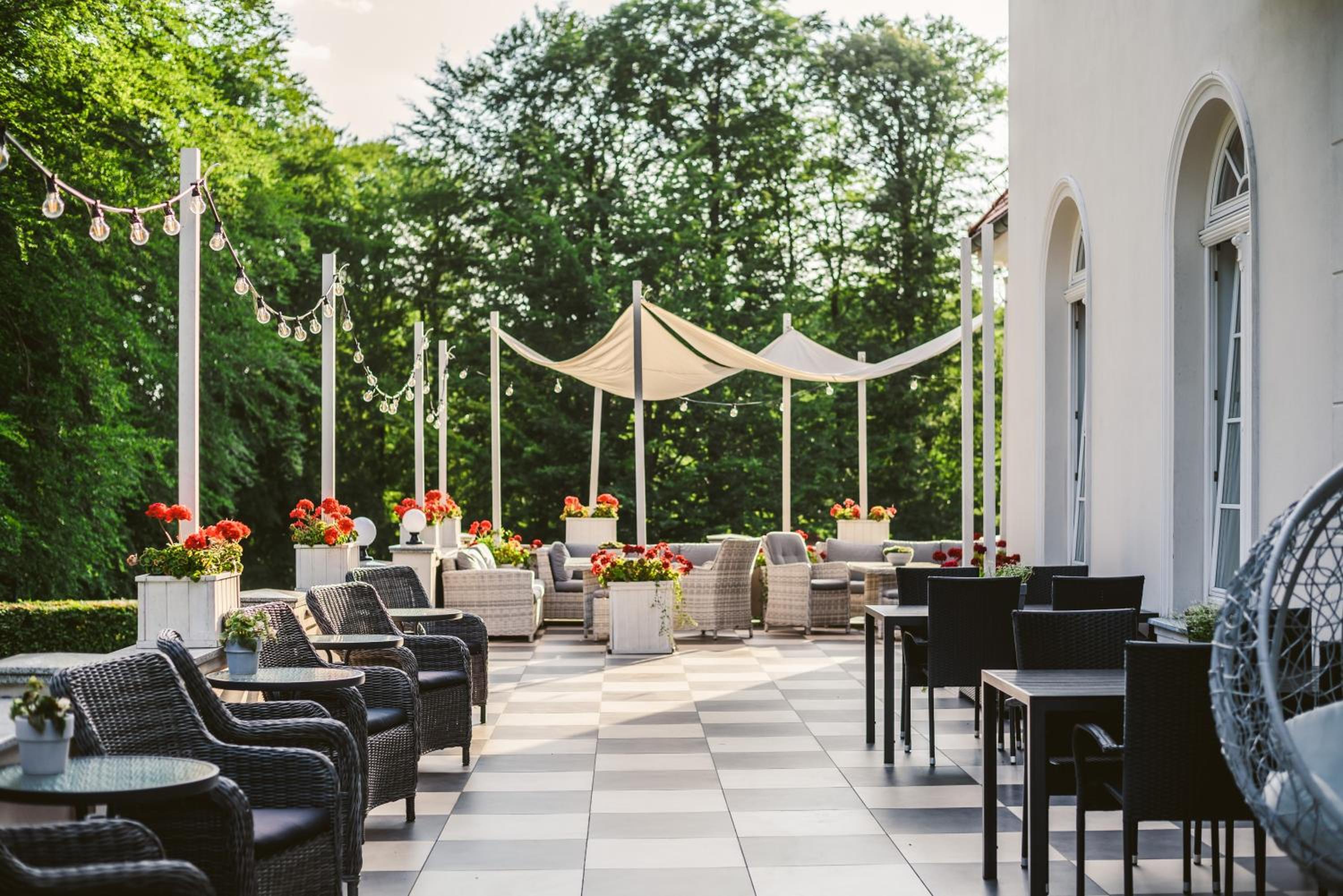 outdoor BBQ area