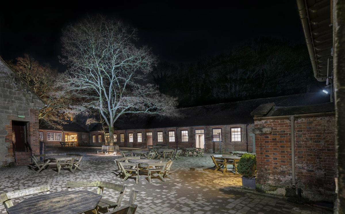 outdoor BBQ area