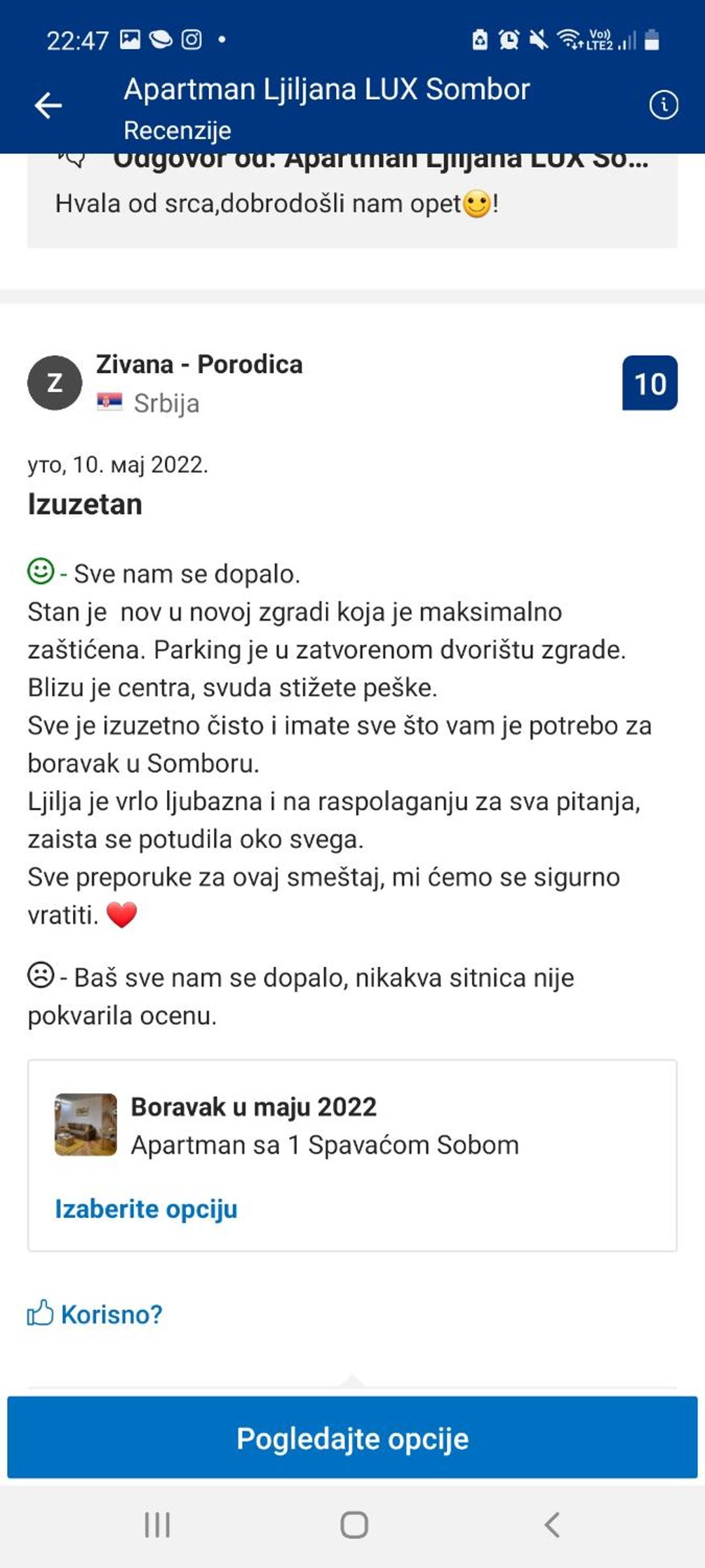 Apartman Ljiljana LUX Sombor view 4