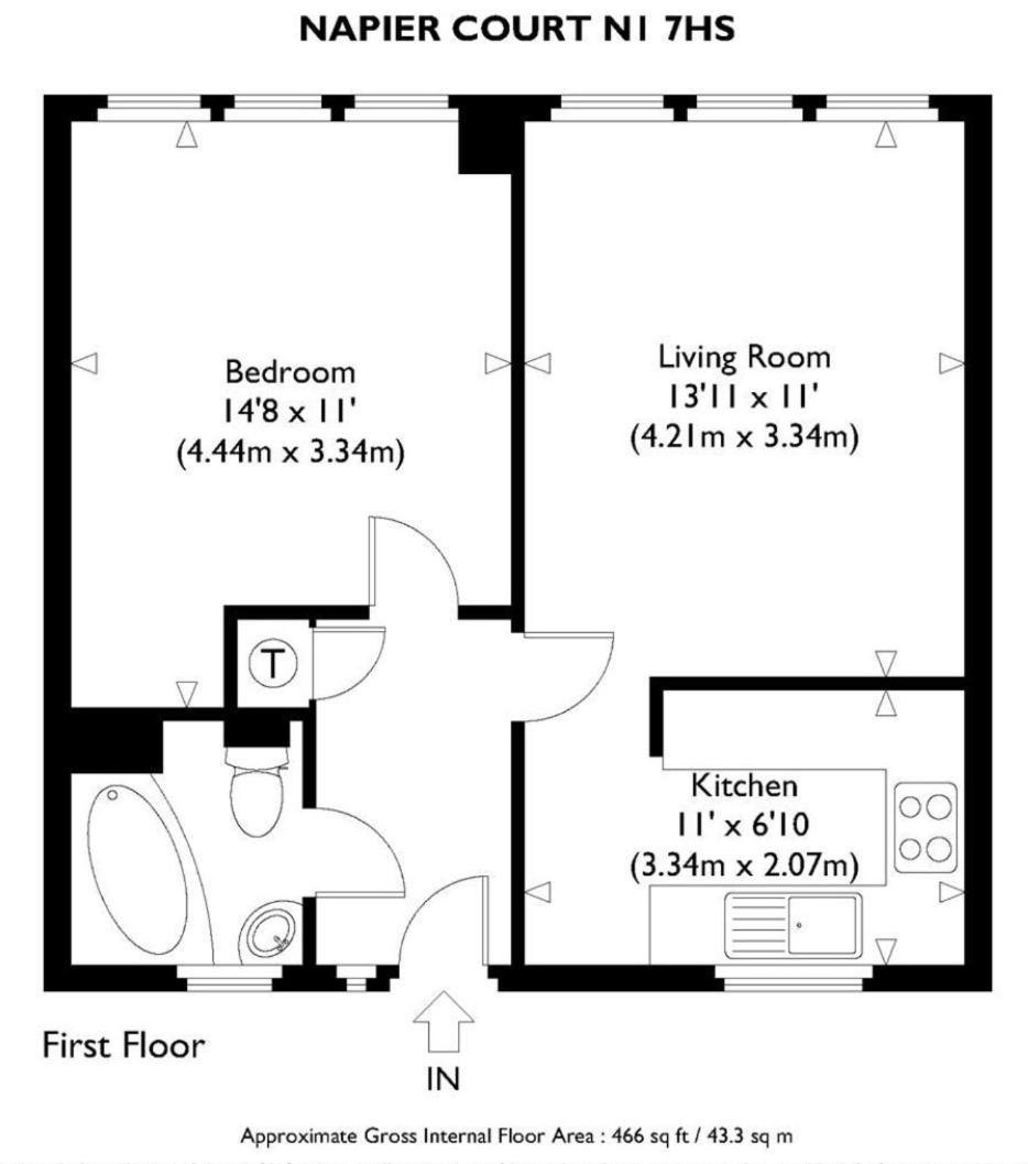 1 Bedroom Flat Close to City with Free Parking Arrangement