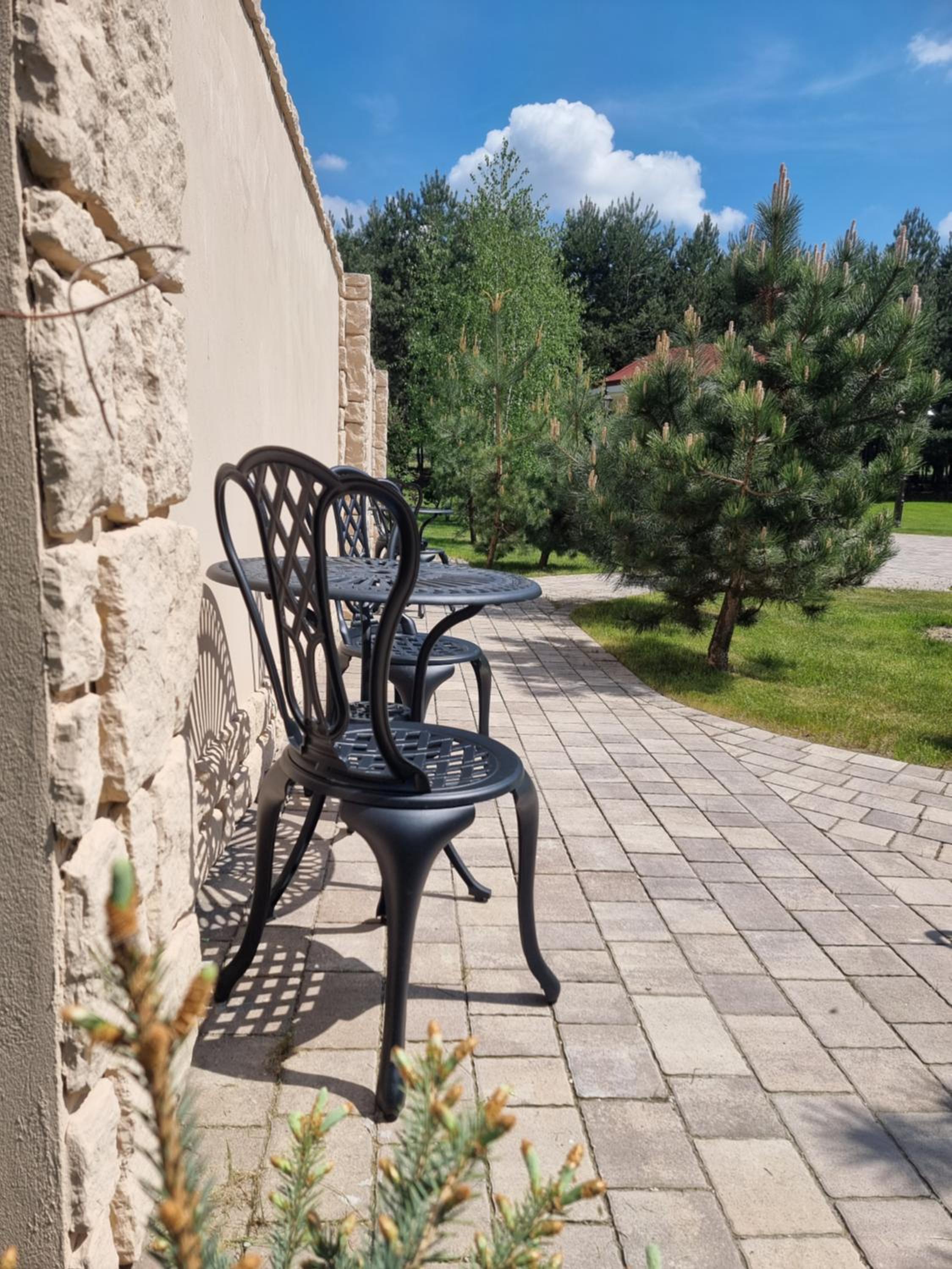 outdoor BBQ area