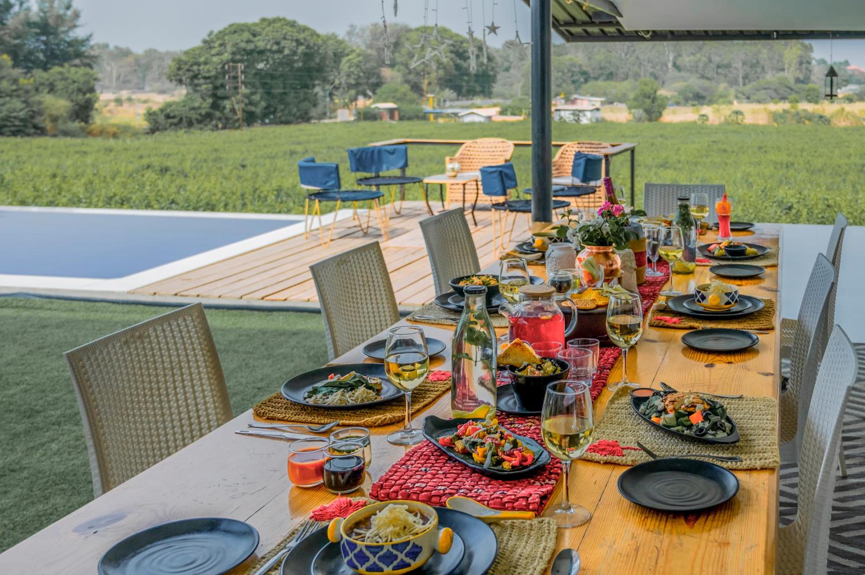 SaffronStays Onellaa, Nashik - infinity pool villa surrounded by a vineyard view 5