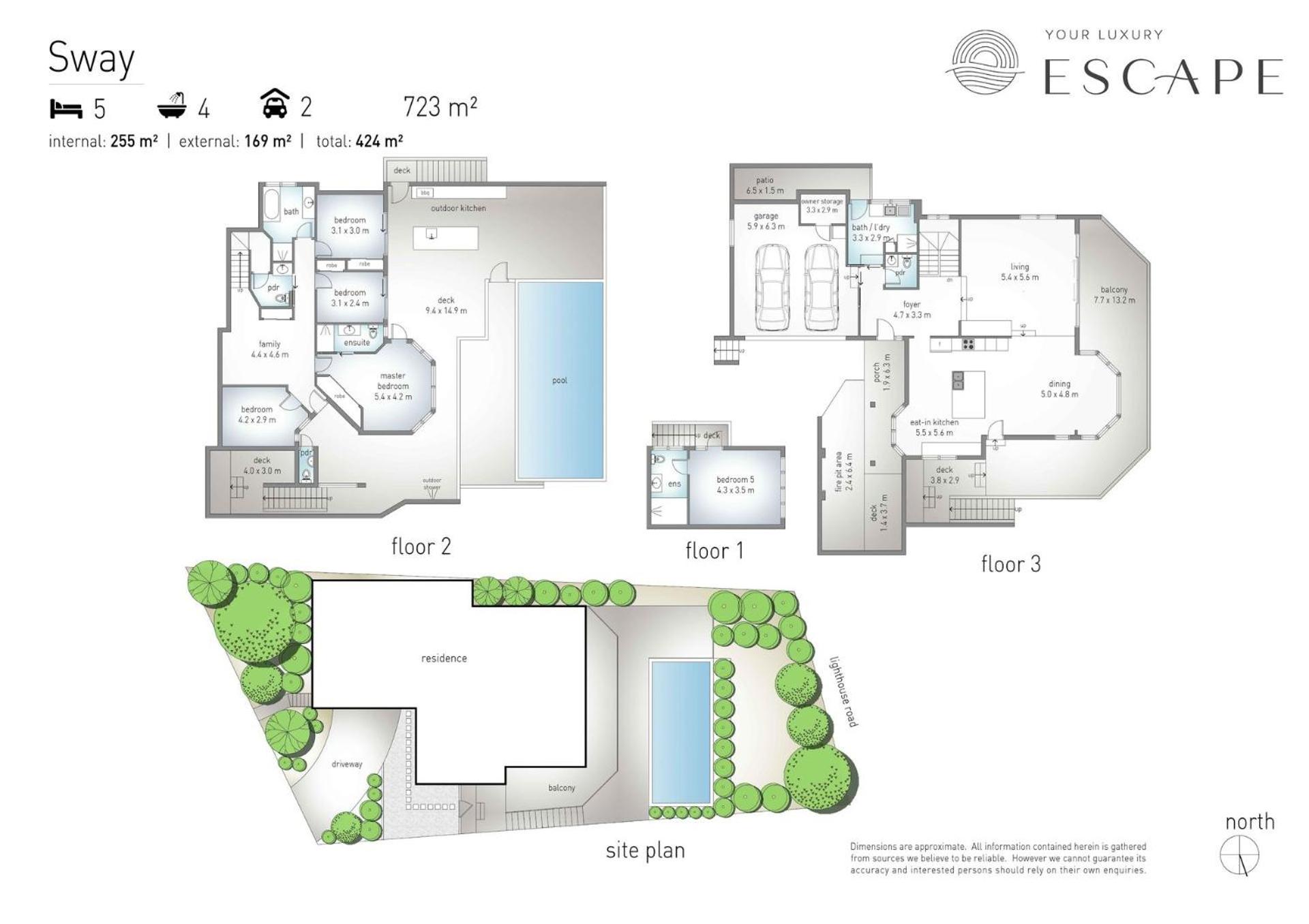 Sway - stunning 5 BR beach house with pool