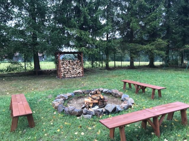 outdoor BBQ area