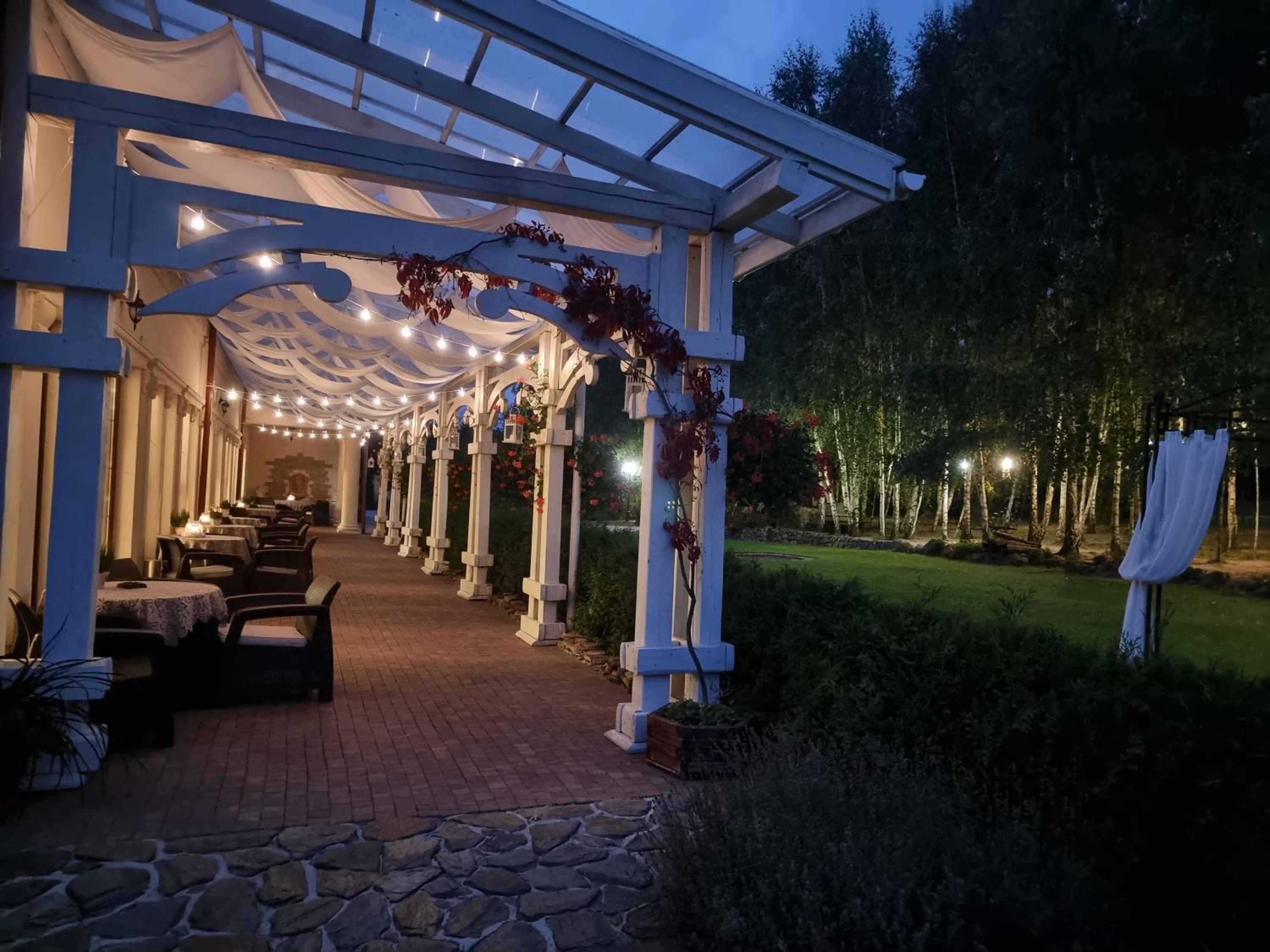 outdoor BBQ area