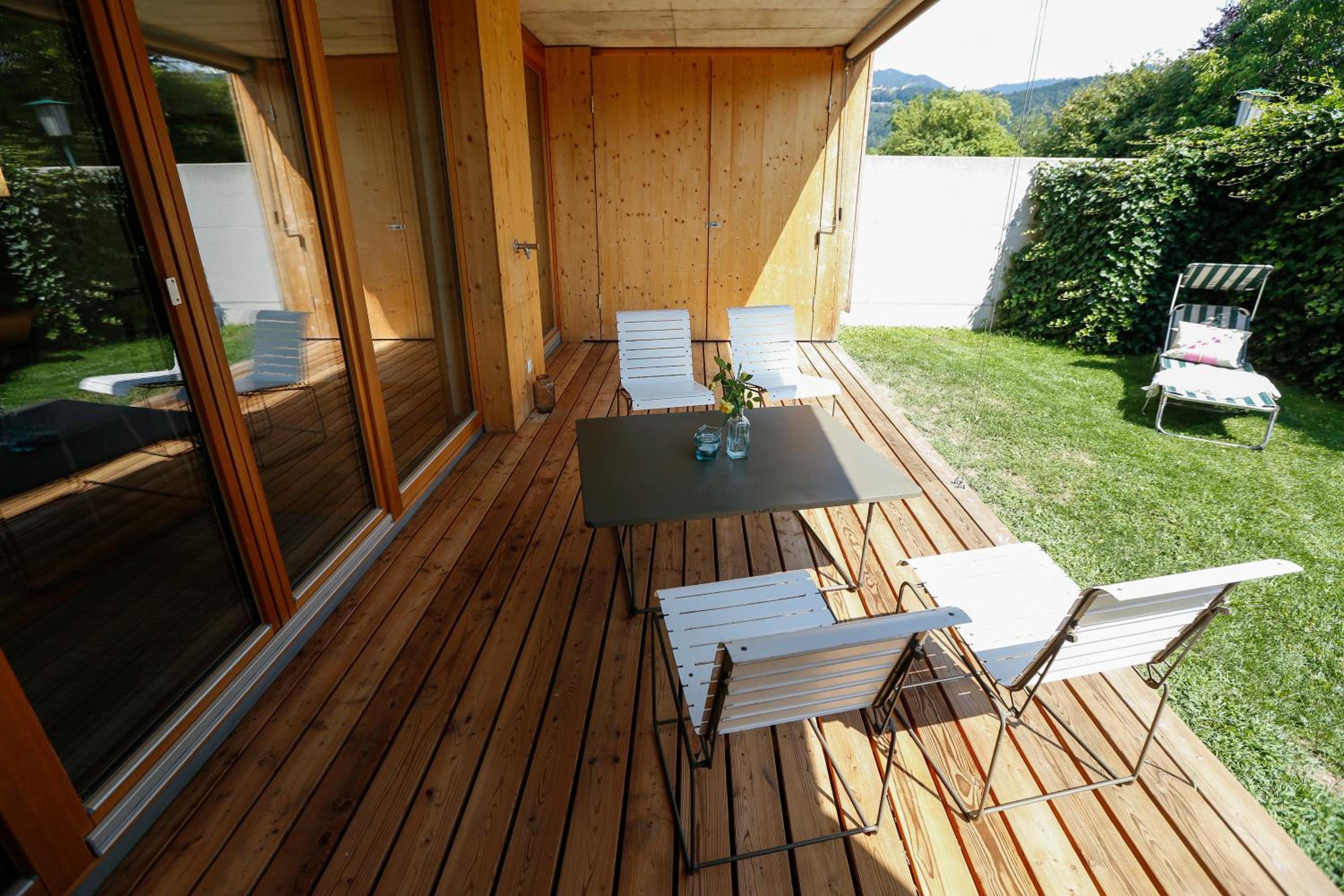 Gartenwohnung mit 3 Schlafzimmer Nachhaltige Kühlung über Erdsonde und Fussbodenkühlung