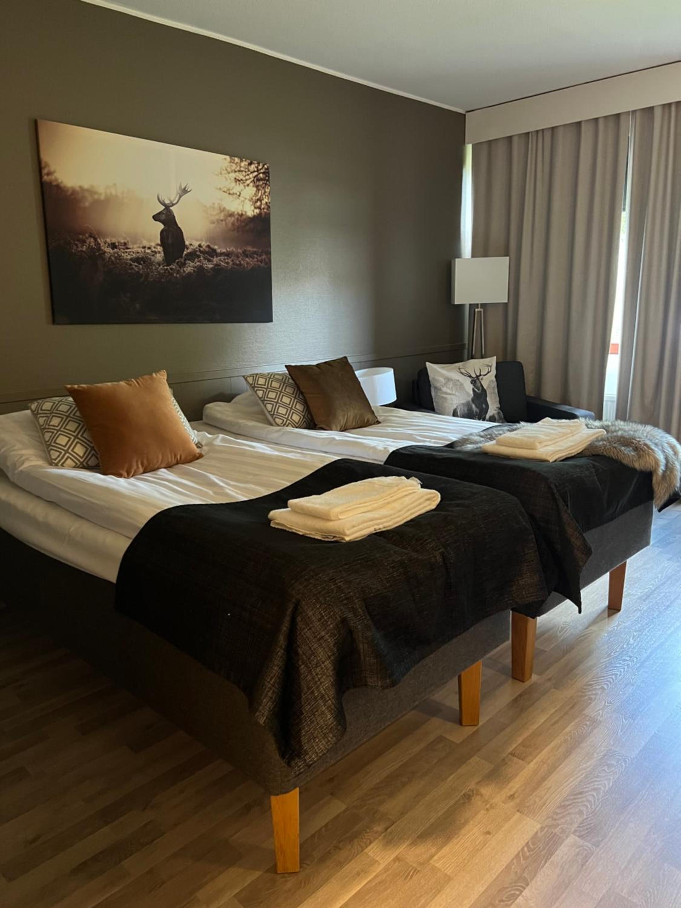 Ellivuori Rooms suurempi hotellihuone 24m2 järvinäköalalla Hyvä varustelu view 5