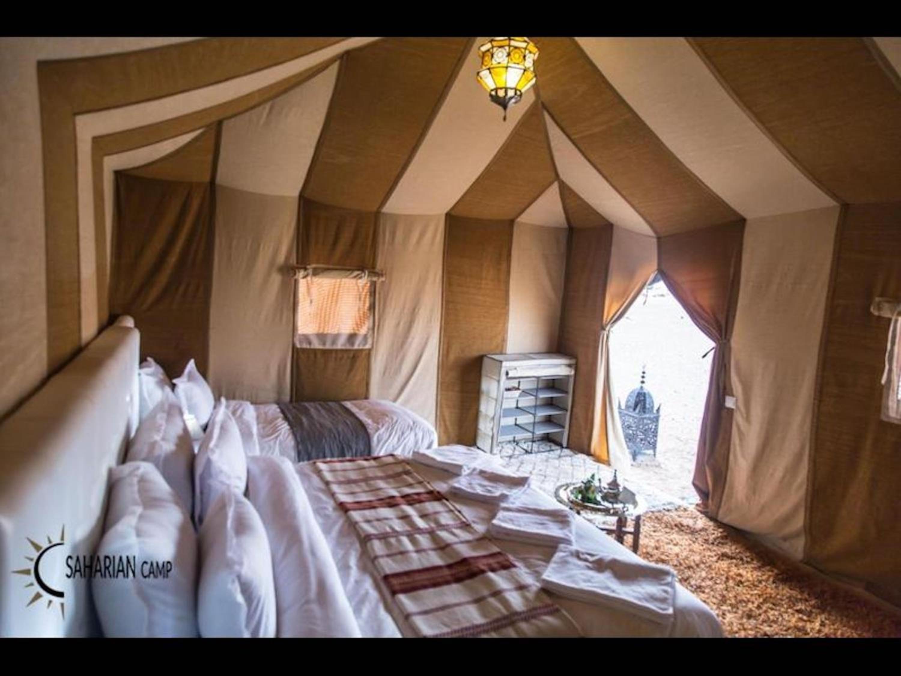 Deluxe triple room for three at Saharian Luxury Camp
