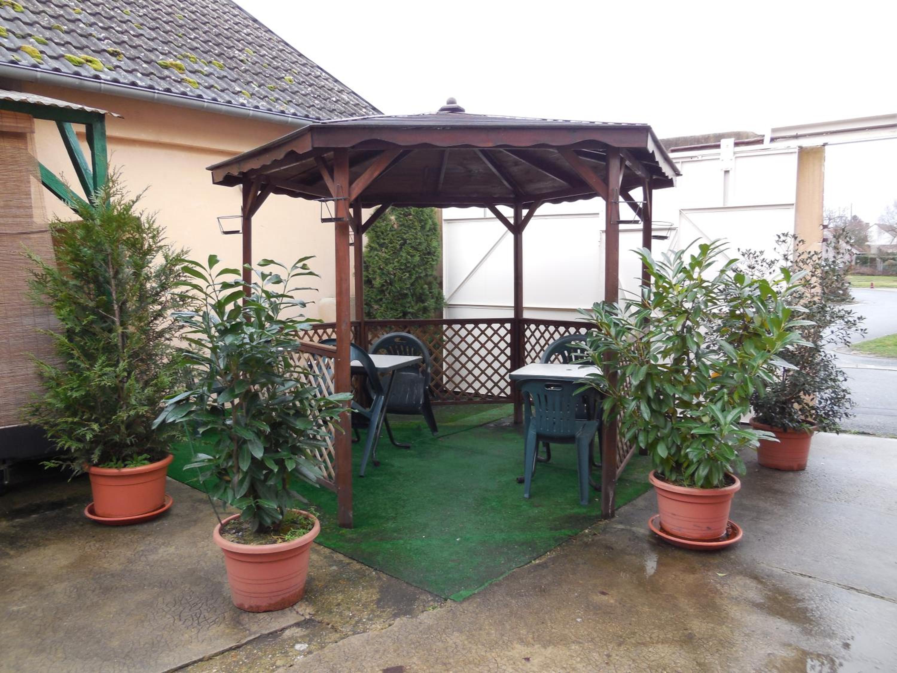 outdoor BBQ area