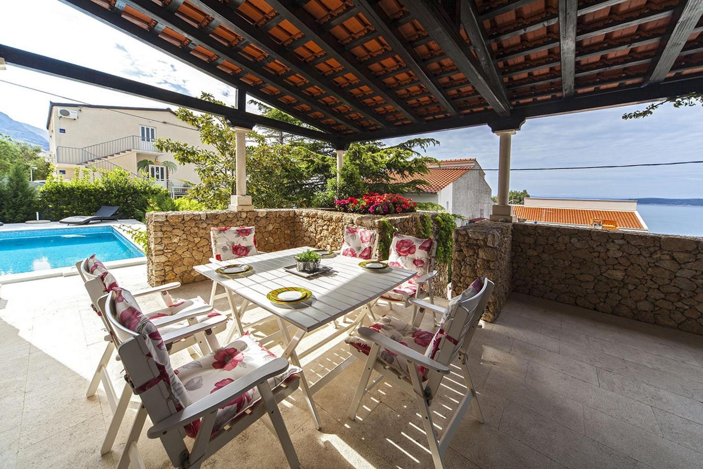 Villa Skalinada - Pool, Sea View & Private Path to Beach I Baška Voda