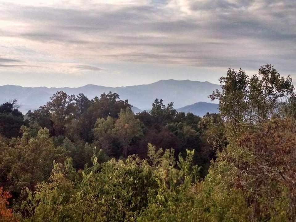 Luxurious 6BR Smoky Mountain cabin with stunning views, game room, fire pit and hot tub, Wi-Fi