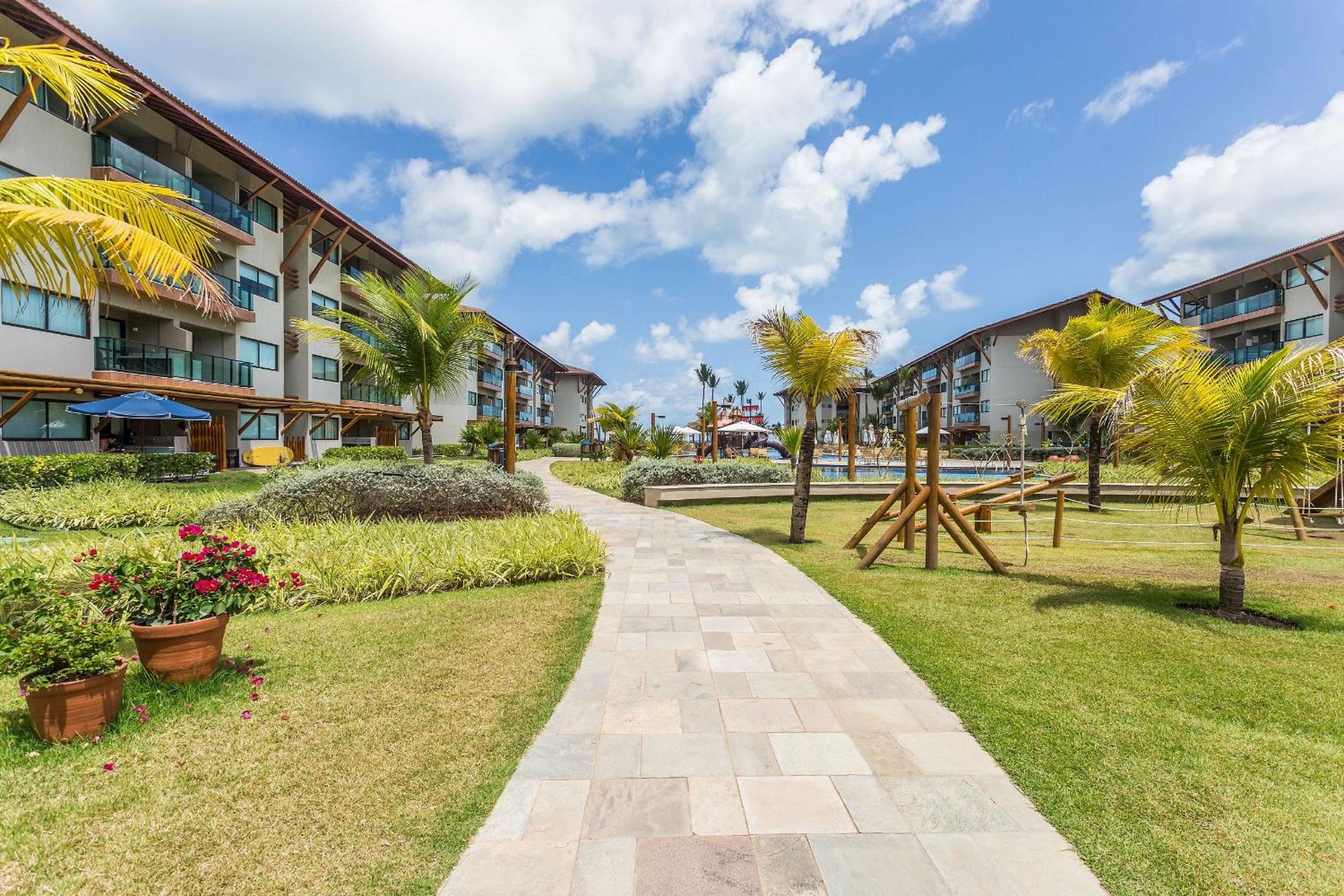 Lindo e confortável apartamento no La Fleur Polinésia Muro Alto