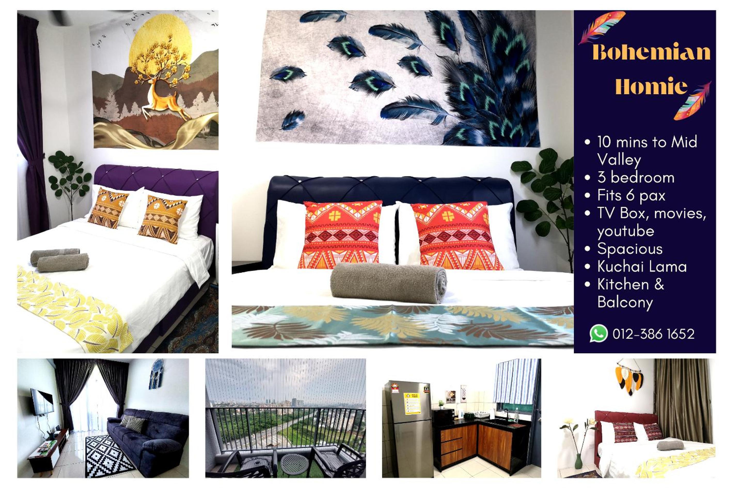 BOHEMIAN HOME 3 bedroom -10 mins to Mid Valley