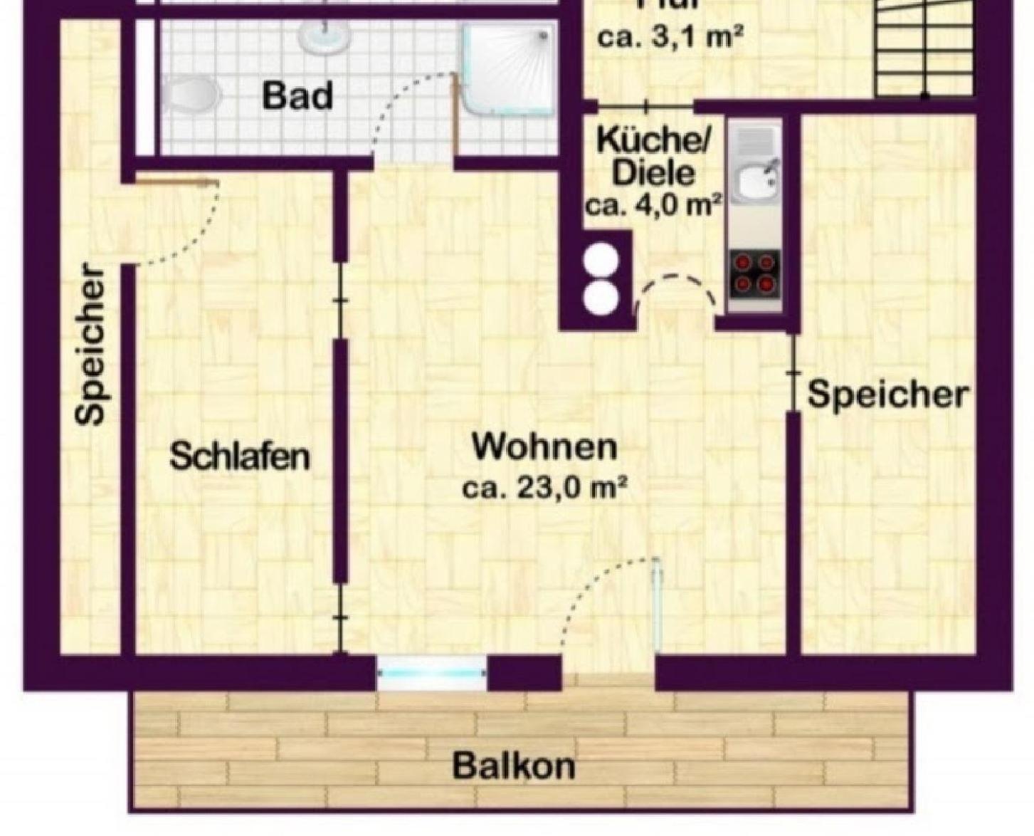 Ferienwohnung Emilia mit Bergblick (Osten) view 3