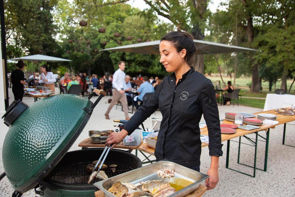 outdoor BBQ area