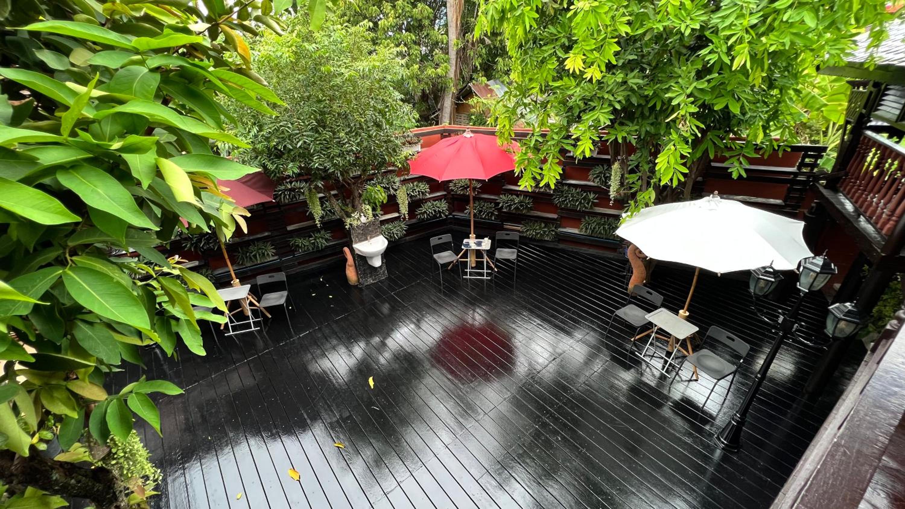 outdoor BBQ area