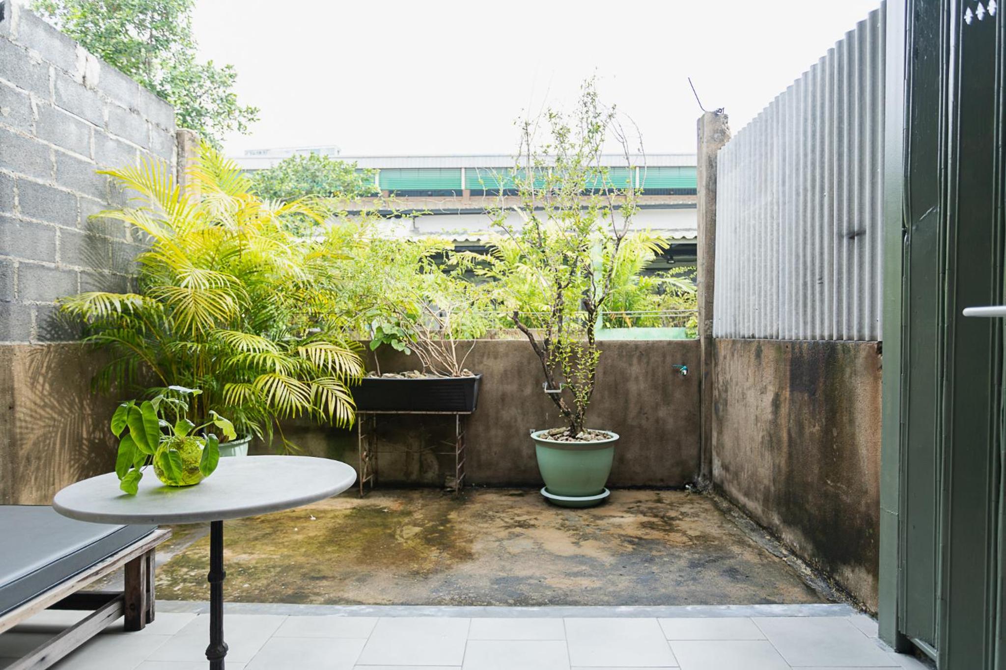 outdoor BBQ area