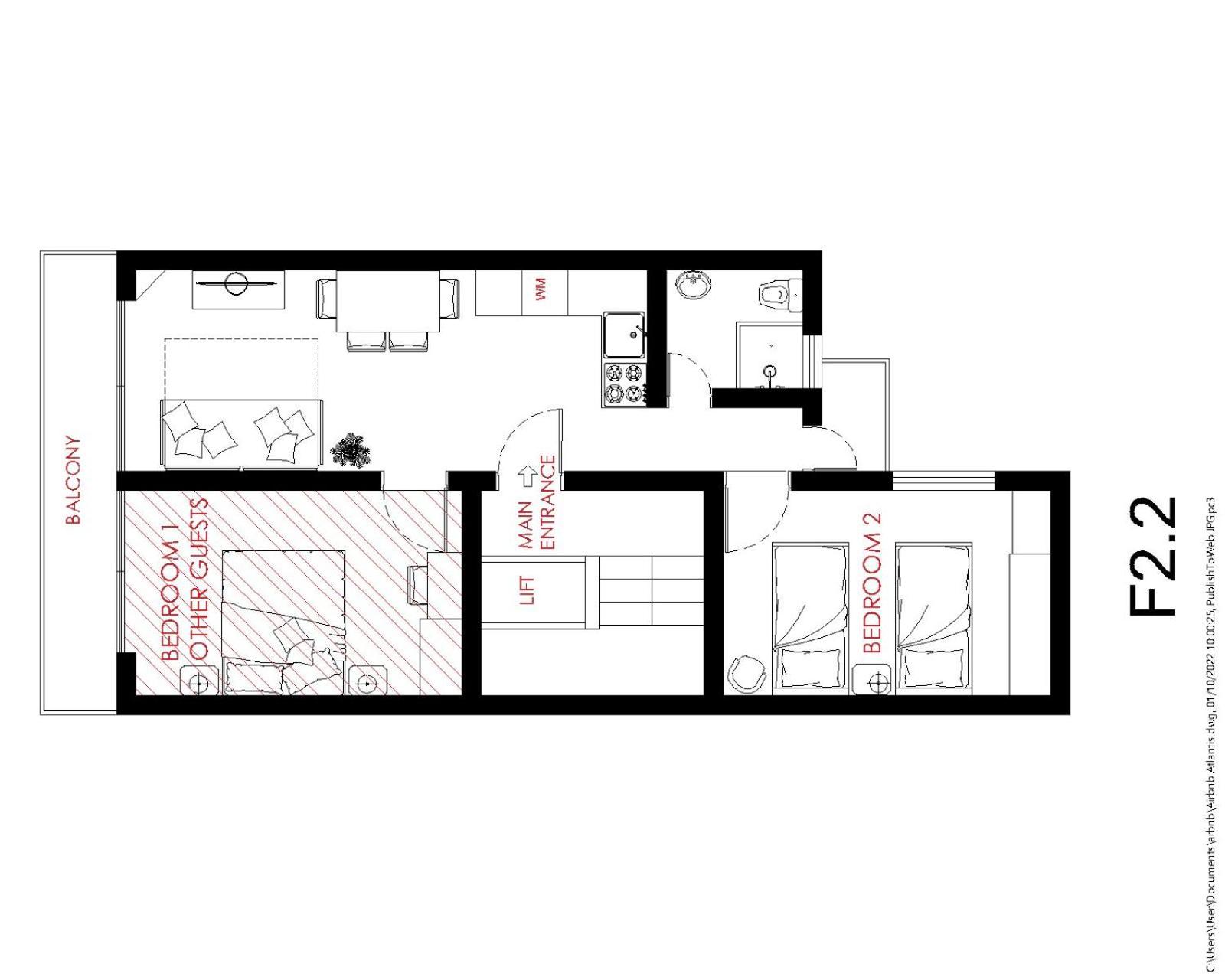 F2 2 Lovely room, living and bathroom shared , St Julians photo 5