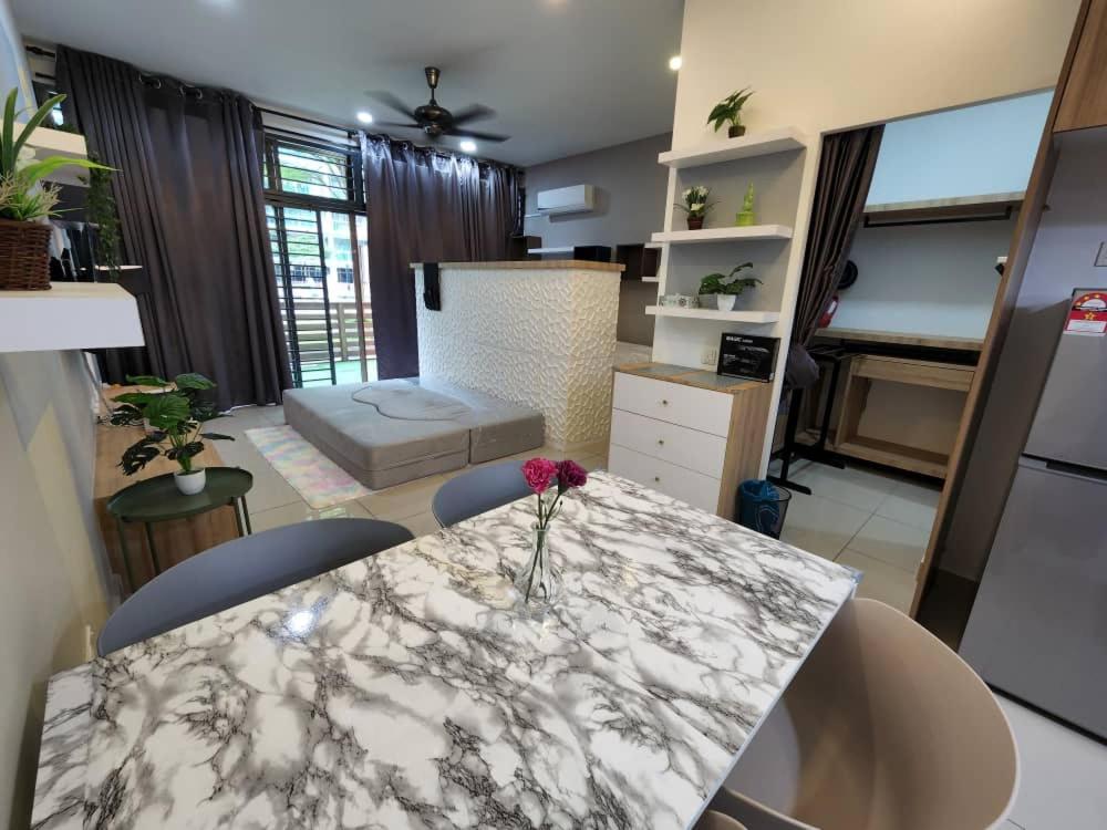 Studio with swimming pool access from the patio at Palazio Mount Austin IKEA AEON by GDRAGON HomeStay
