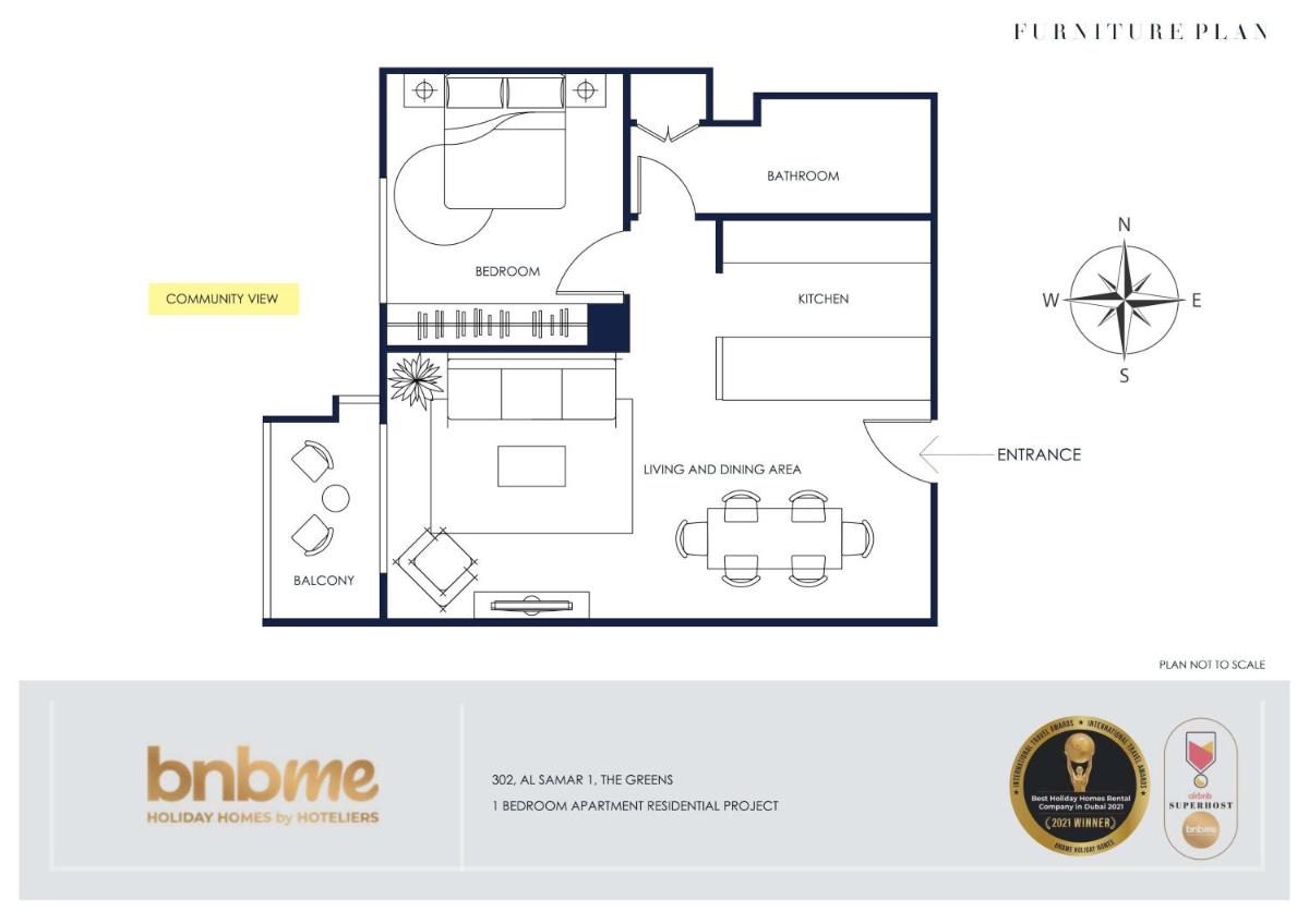 bnbmehomes - Spectacular 1BR - Community View - 302