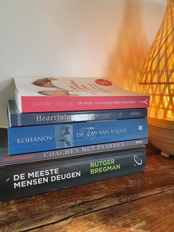 Houten huisje tussen paarden