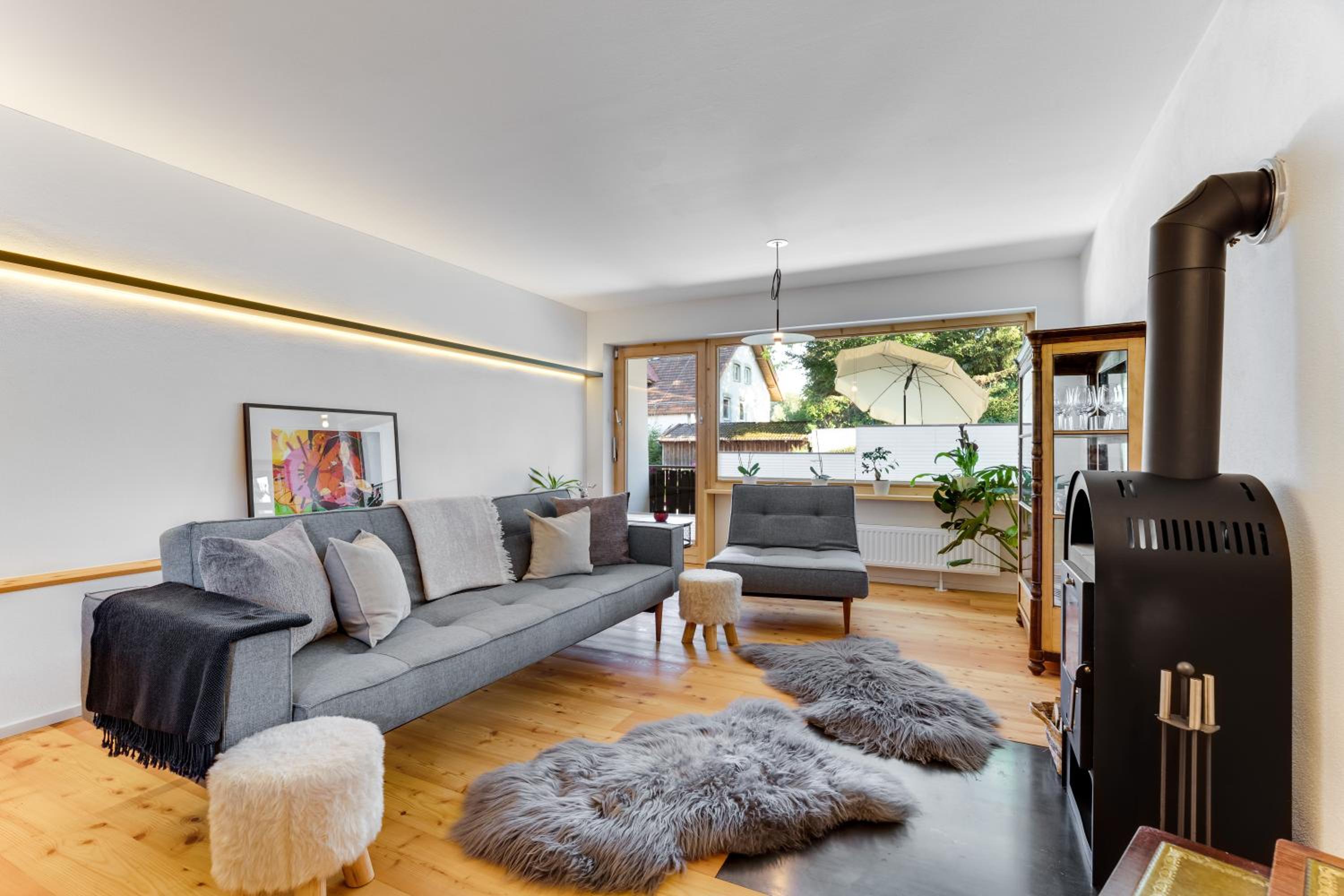 Boutique Ferienwohnung mit Kamin und Bergblick