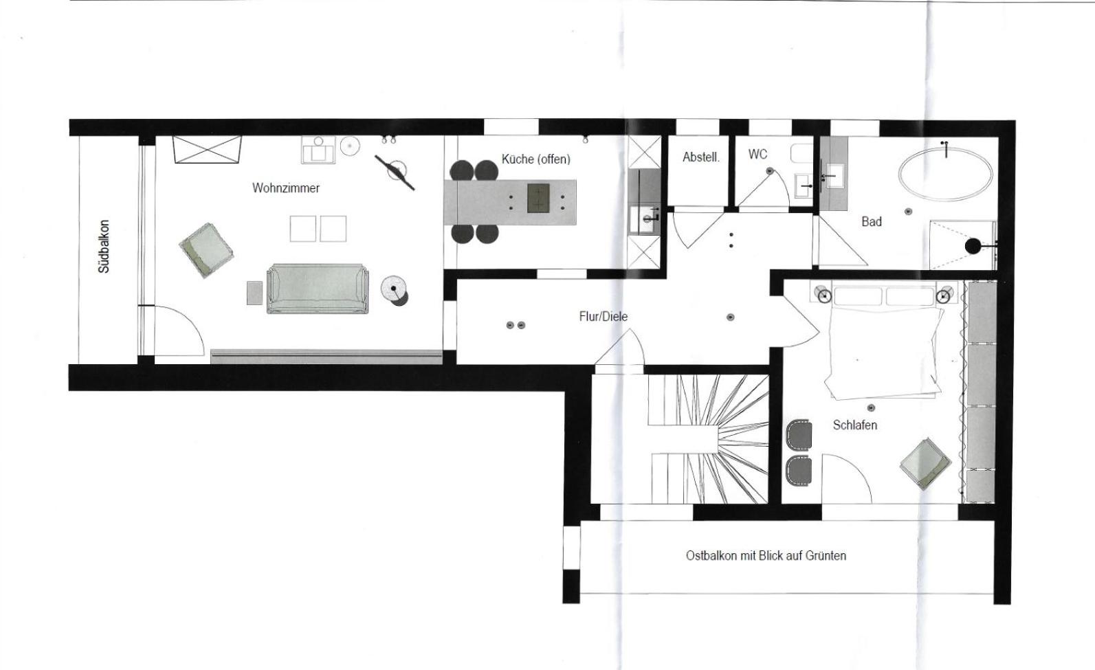 Boutique Ferienwohnung mit Kamin und Bergblick