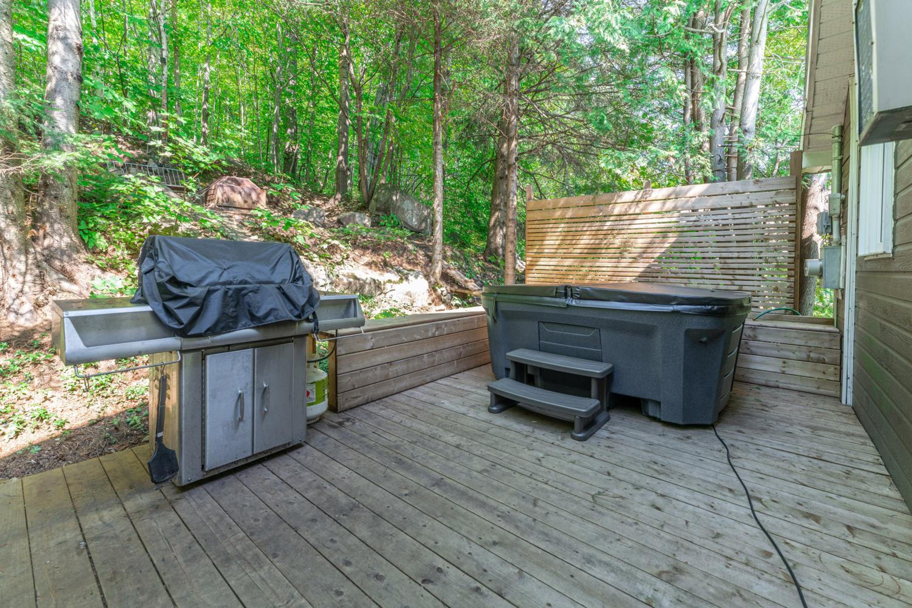 Rustic Chalet Le Cozy hot tub Lakeview - Beach - Familizoo -Aquaclub - full of near by activities