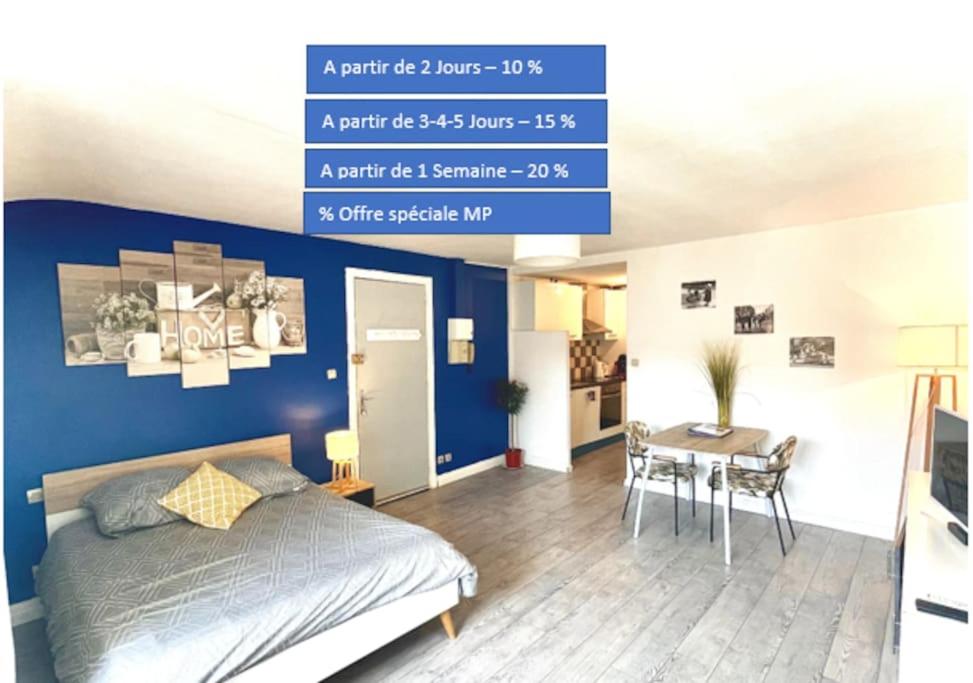 Moissac Centre appartement indépendant calme cour Intérieure pour vélo 30m2