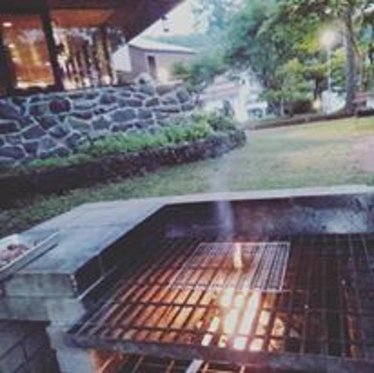 outdoor BBQ area