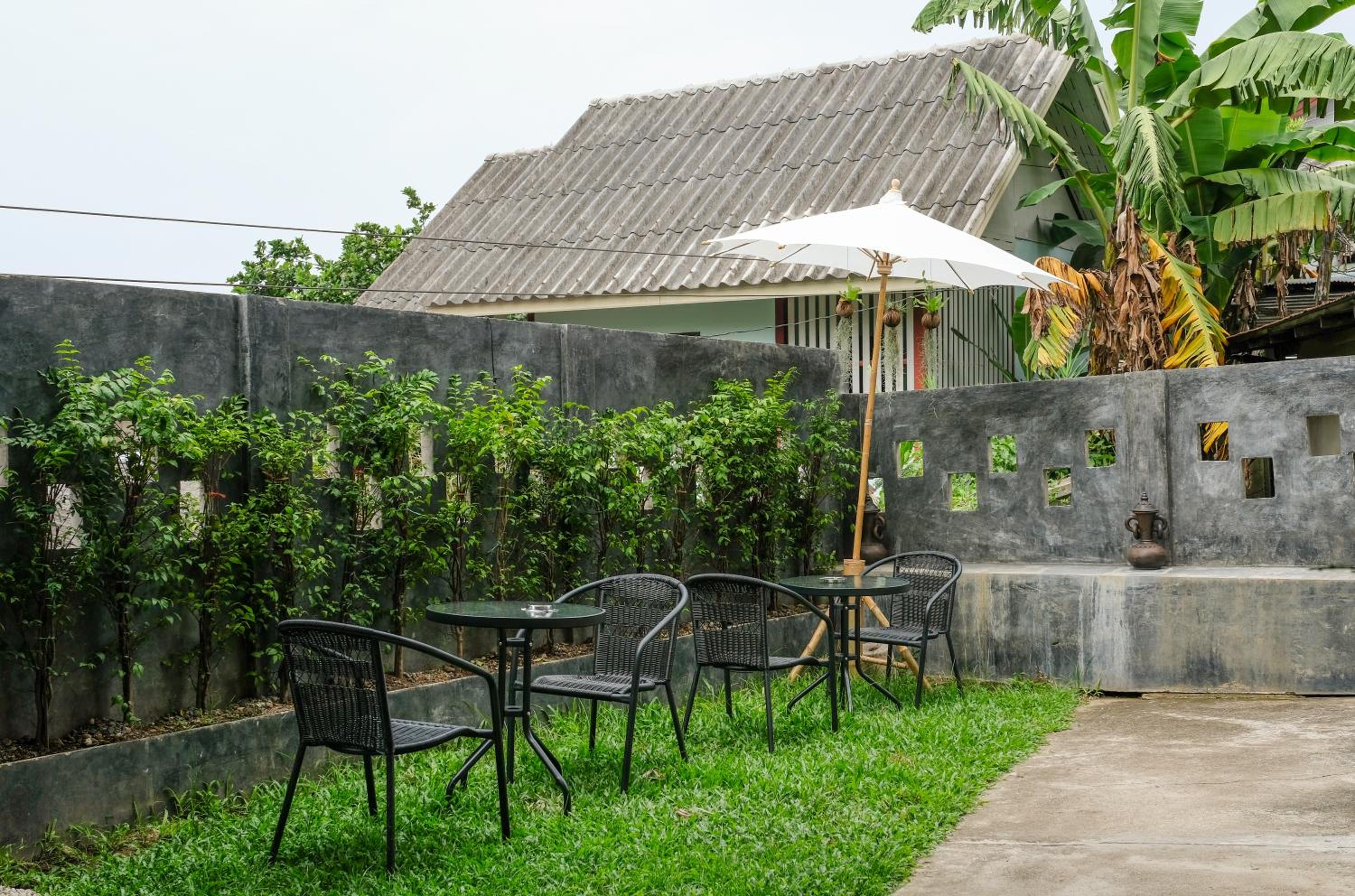 outdoor BBQ area