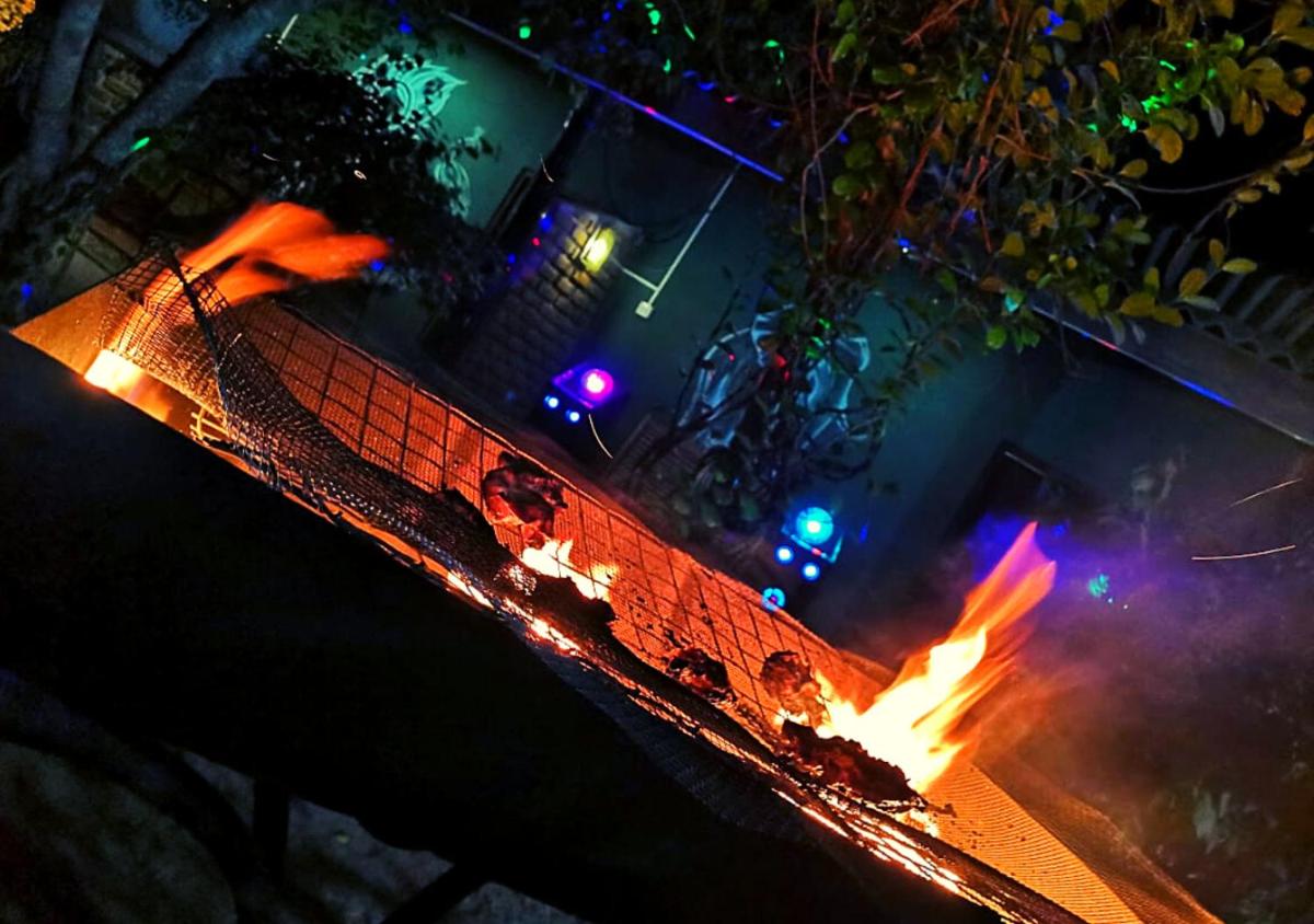 outdoor BBQ area