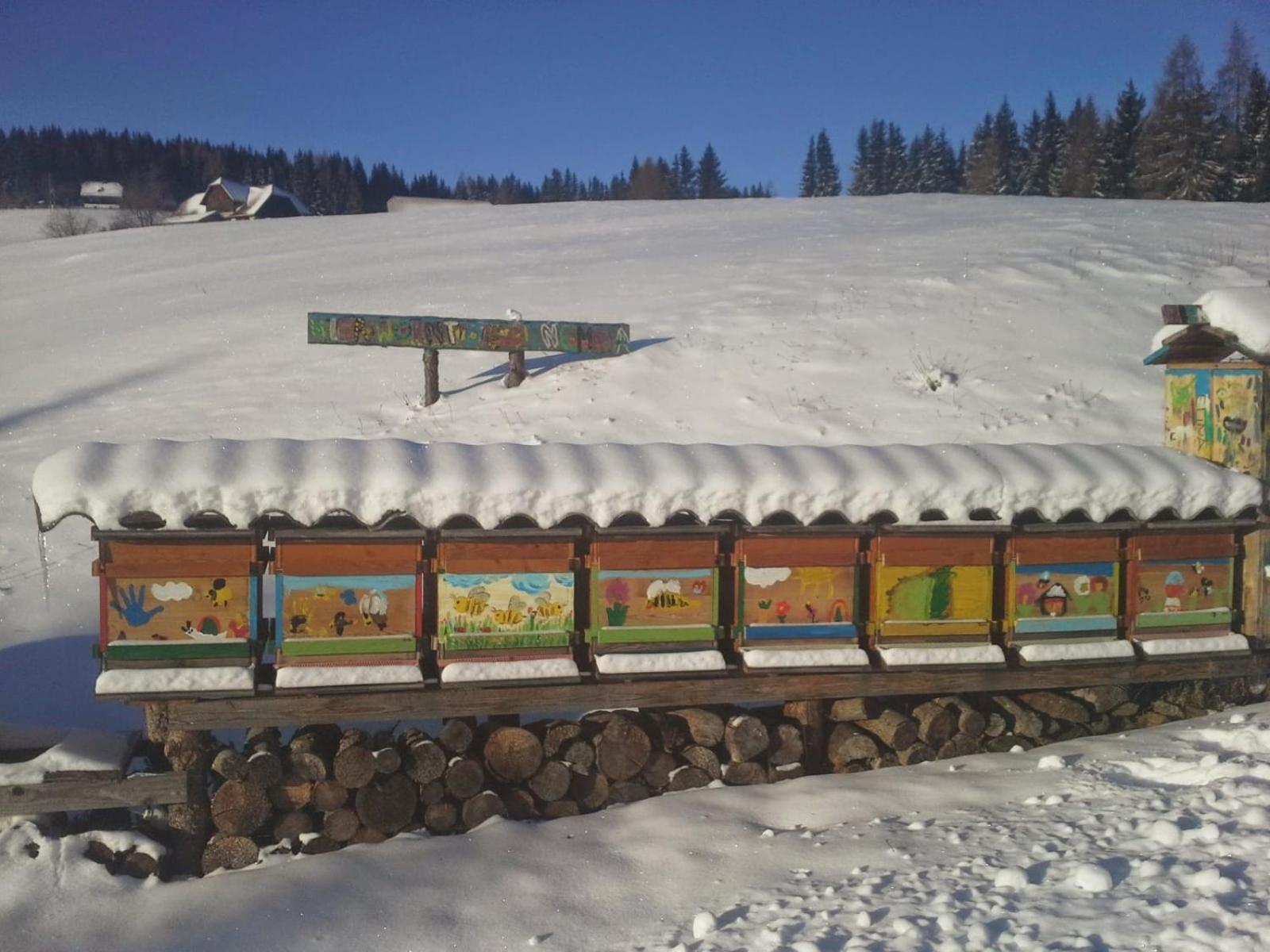 Urige Waldbienenhütte
