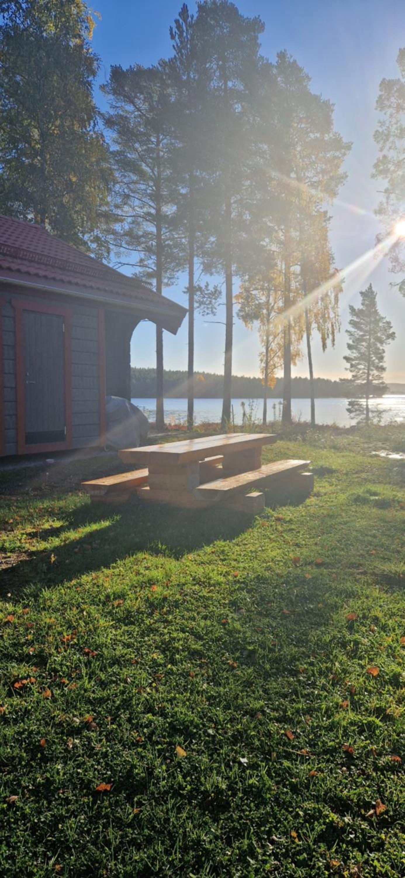 Lakeside log cabin Främby Udde Falun view 4