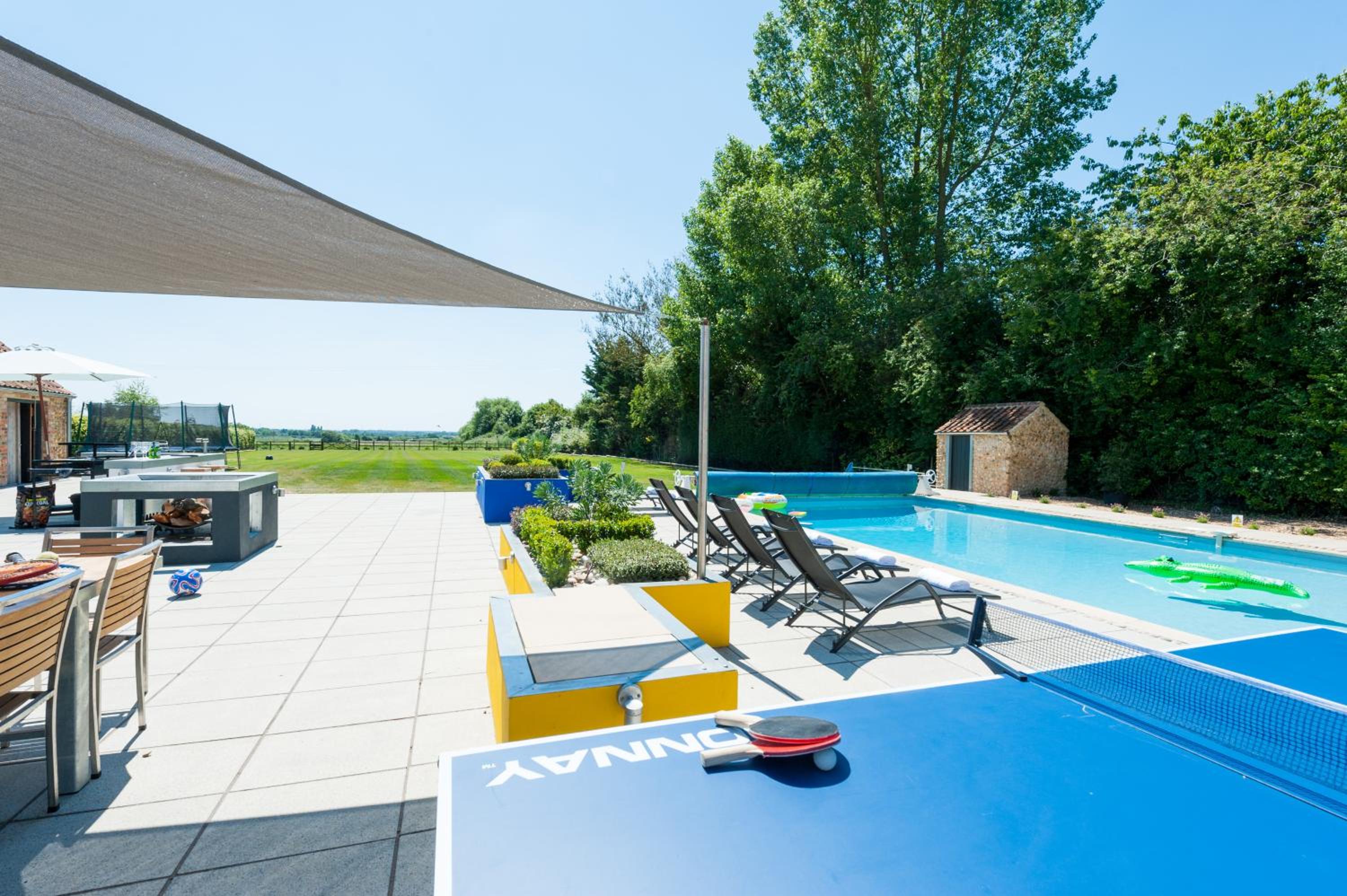Hall Farmhouse.. dog friendly, large outdoor pool, BBQ and fire pit view 3