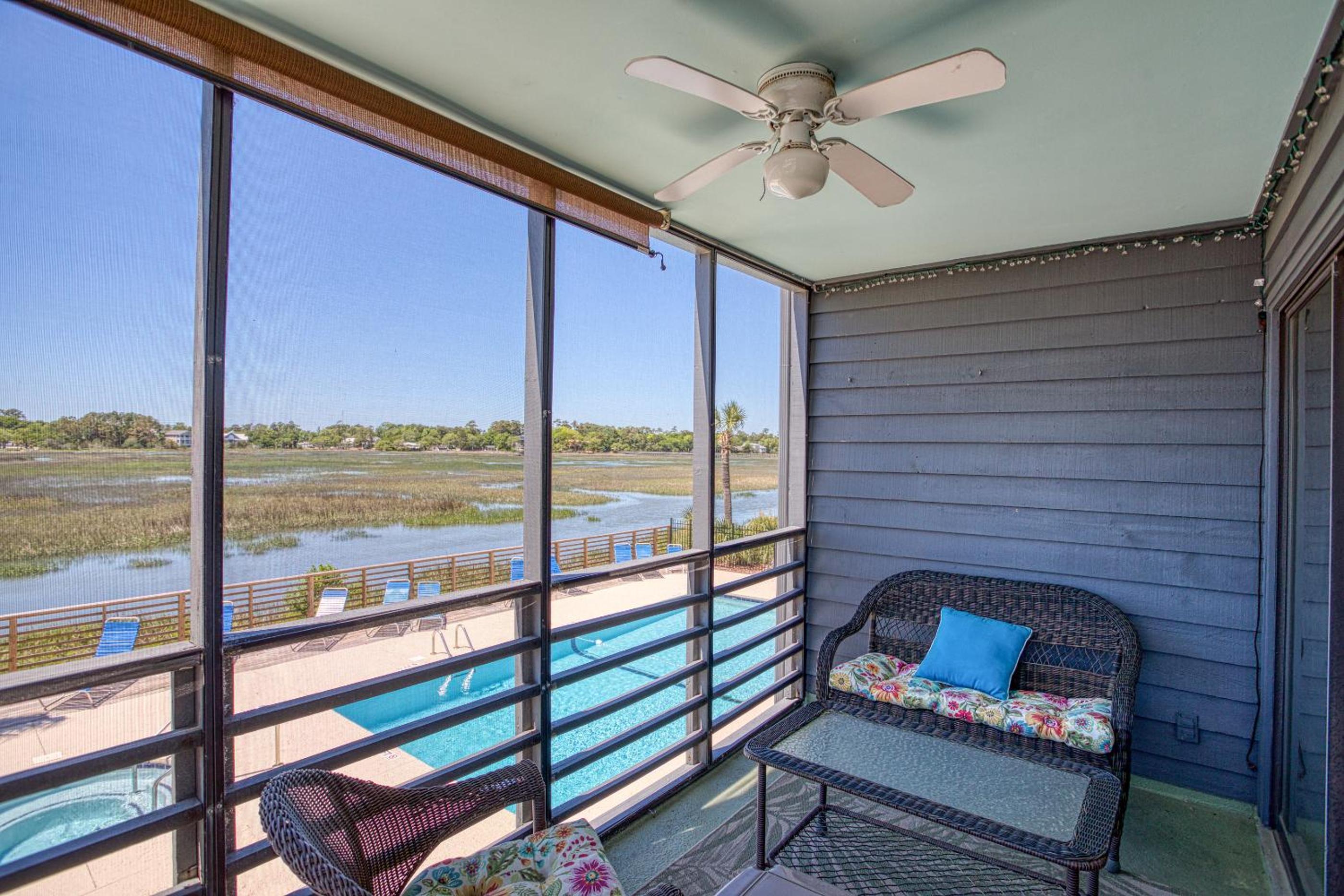 Bella Vista: Marshfront Condo 1 Block To The Beach. Pool & Hot Tub-1st Floor view 3